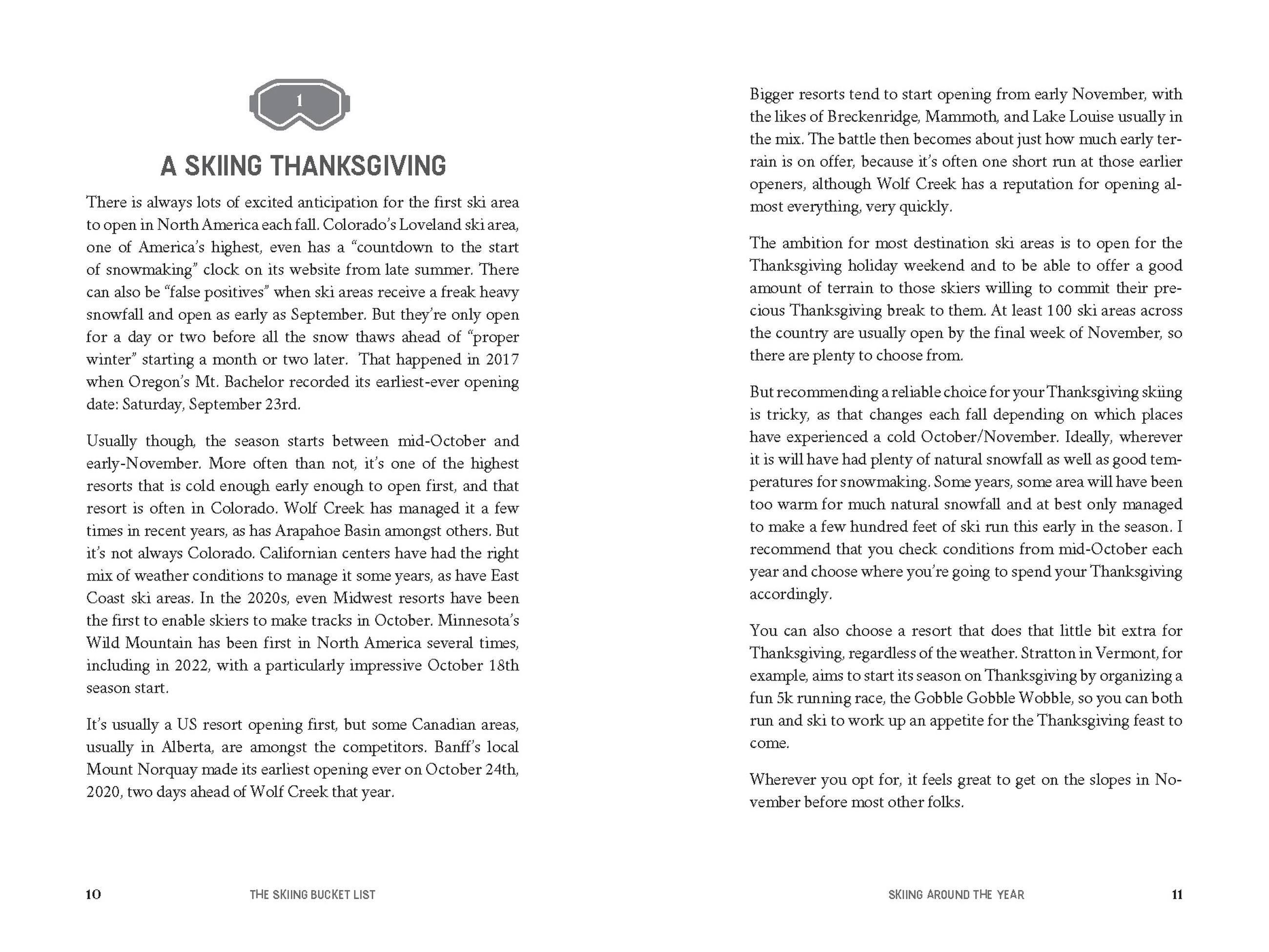 Beispielinhalt (Bild) The Skiing Bucket List