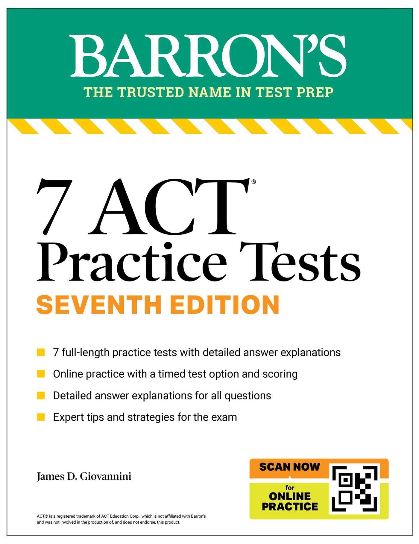 Vorderes Coverbild 7 ACT Practice Tests, Seventh Edition + Online Practice (2026)