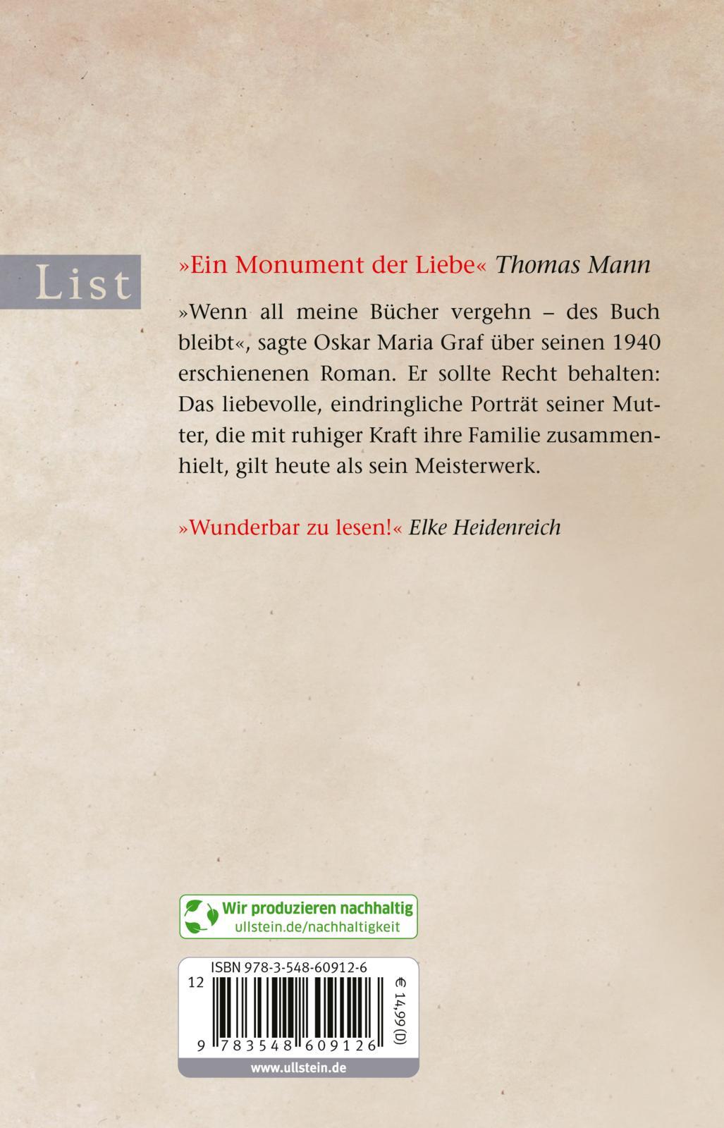 Rückseitencover Das Leben meiner Mutter