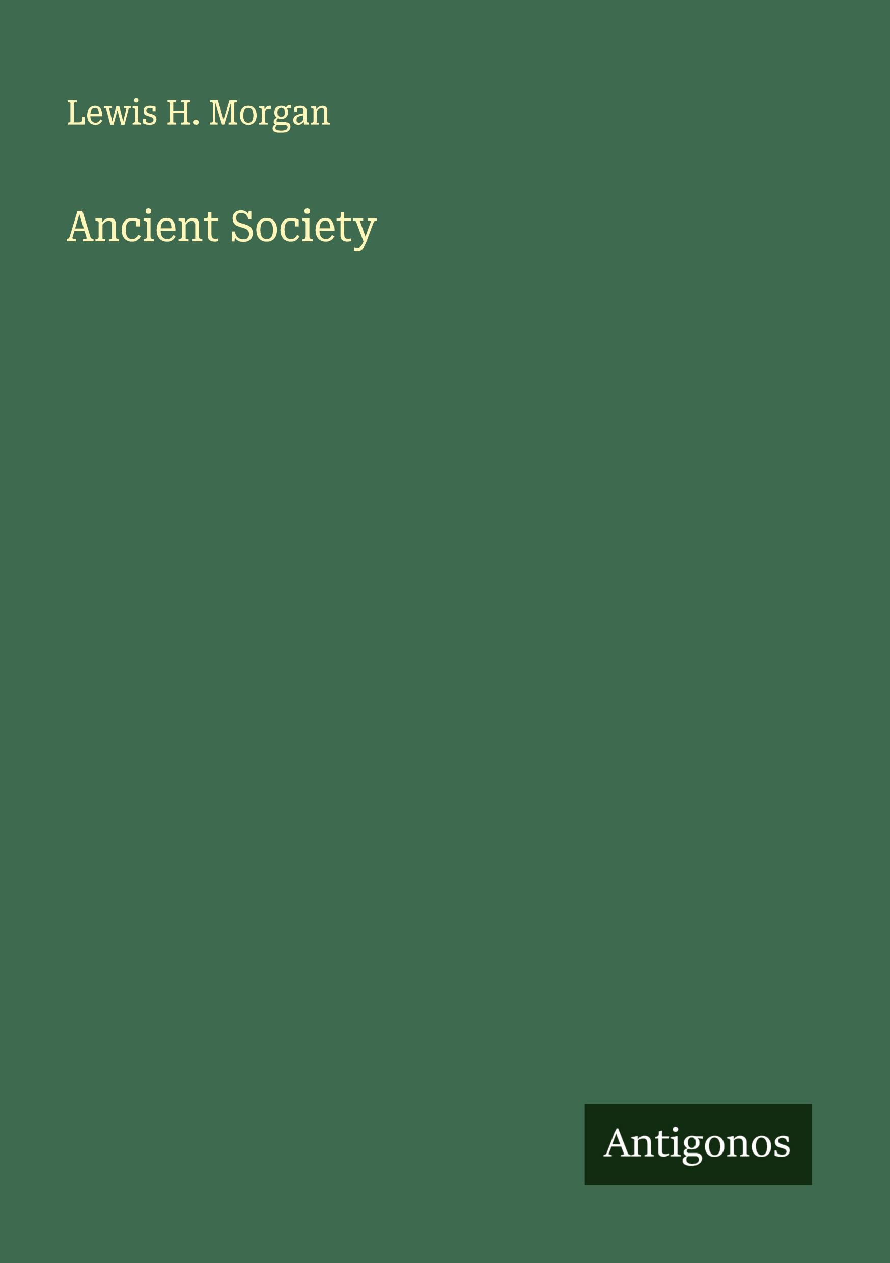 Vorderes Coverbild Ancient Society