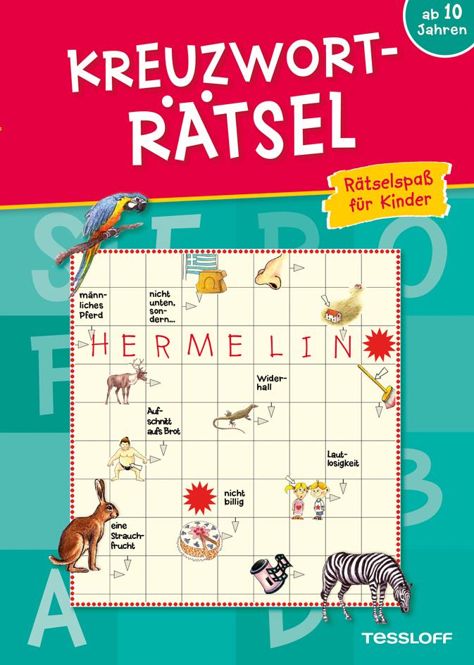 Vorderes Coverbild Kreuzworträtsel: Rätselspaß für Kinder (blau)