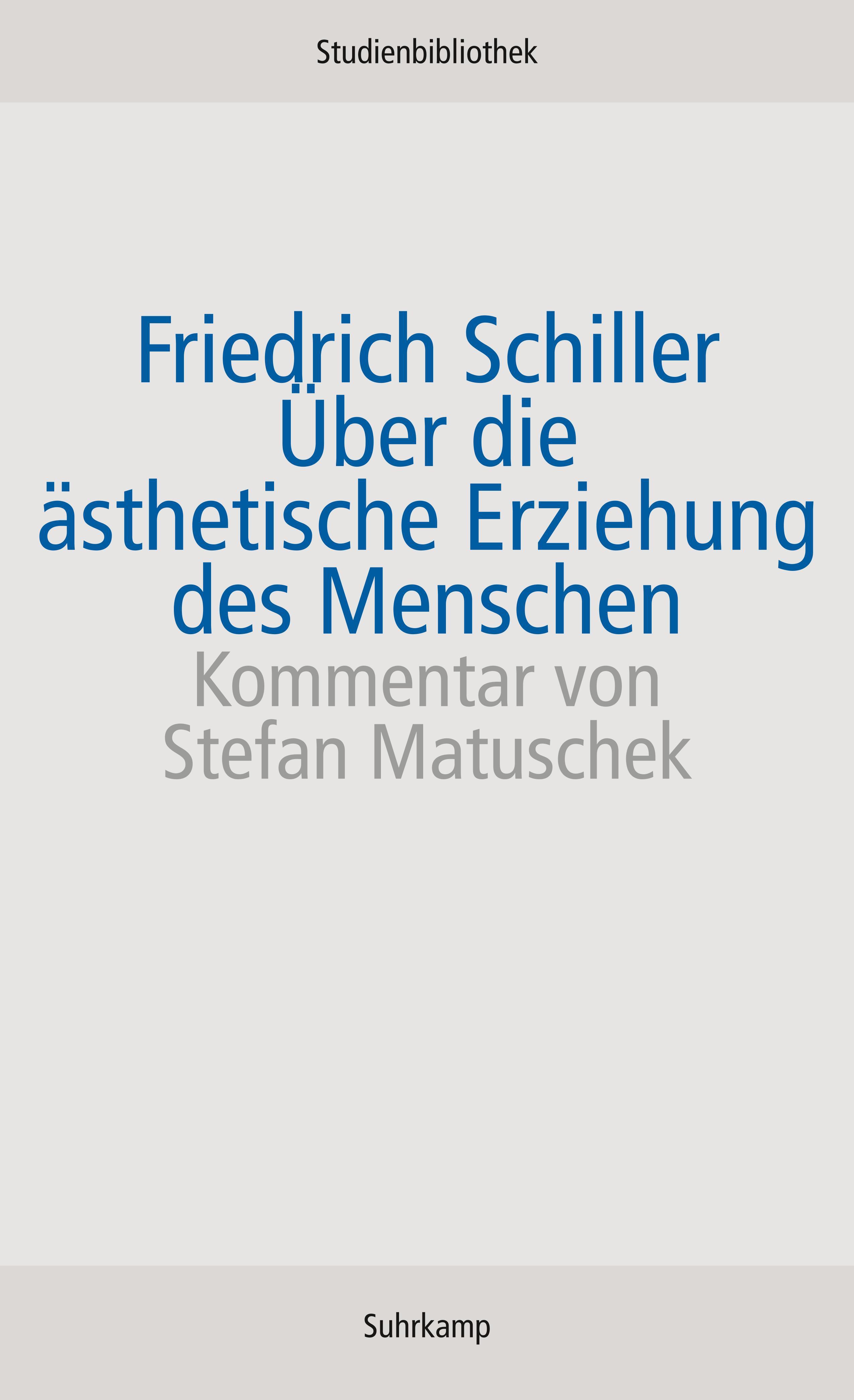 Vorderes Coverbild Über die ästhetische Erziehung des Menschen