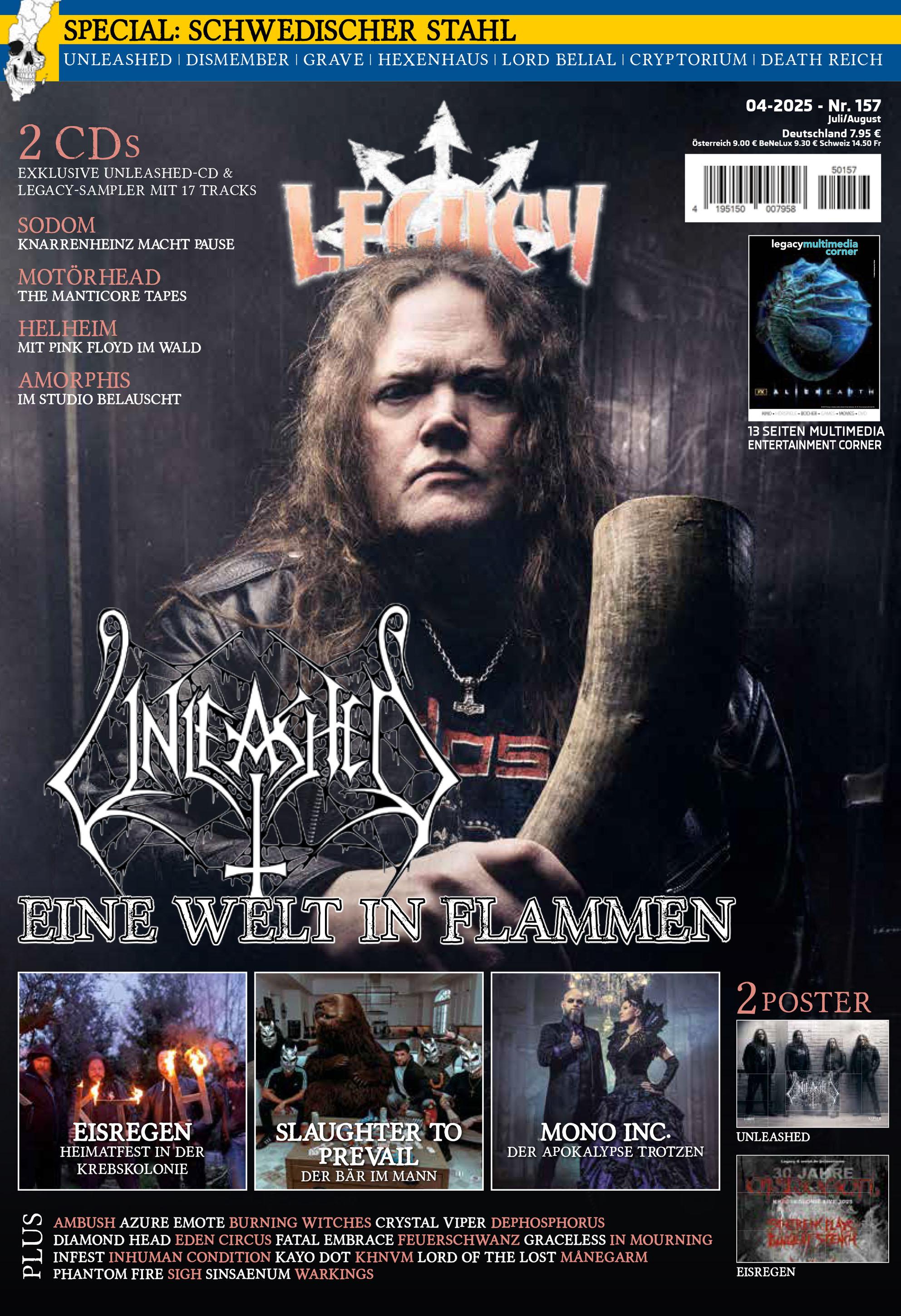 Vorderes Coverbild LEGACY MAGAZIN: THE VOICE FROM THE DARKSIDE Ausgabe #157