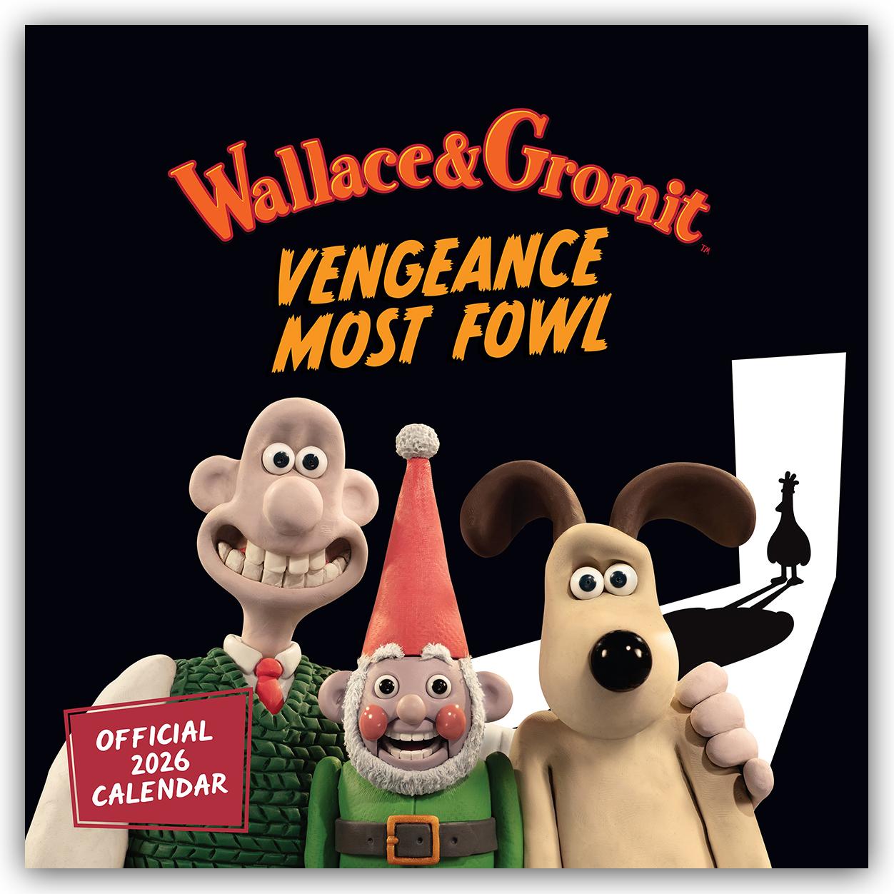 Vorderes Coverbild Wallace and Gromit 2026 - Wandkalender