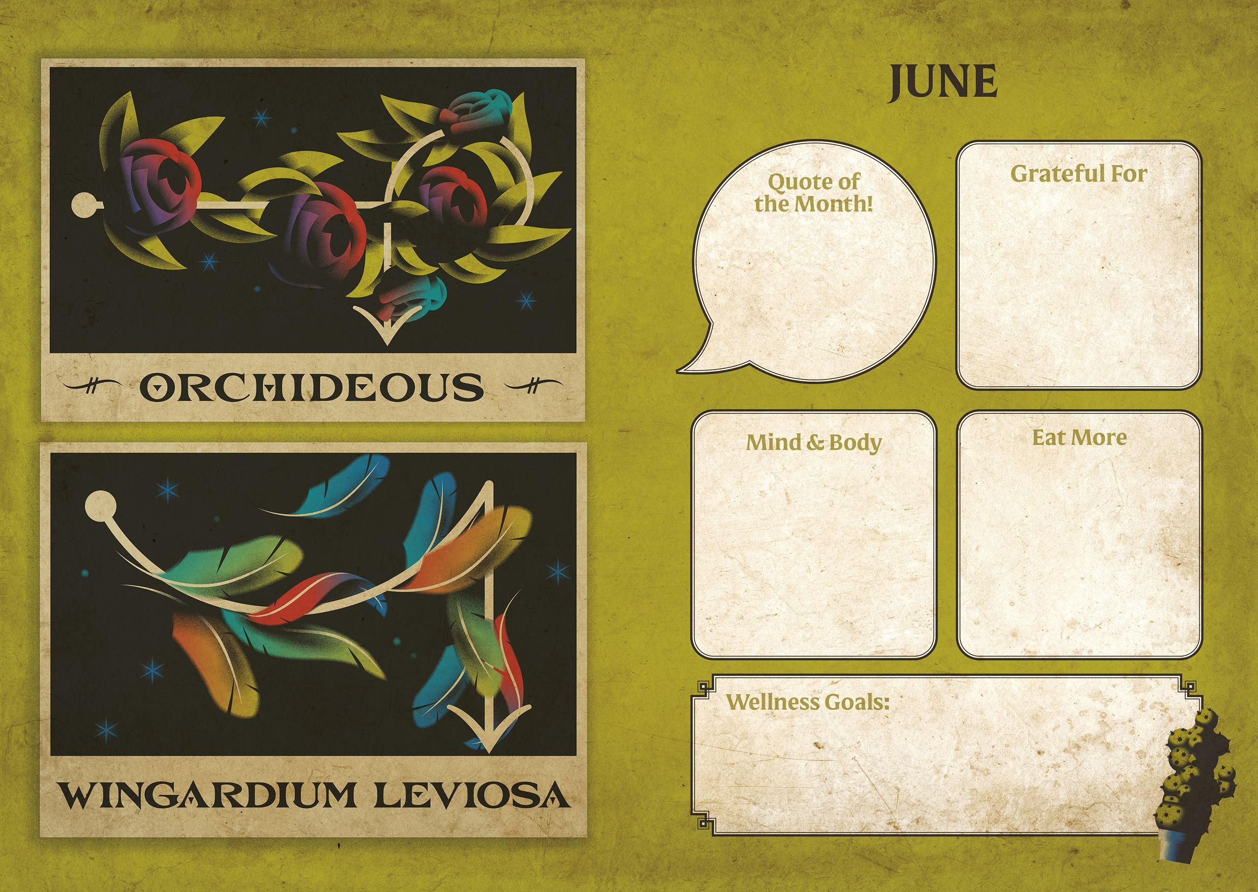 Beispielinhalt (Bild) Harry Potter - A5-Tischkalender 2026