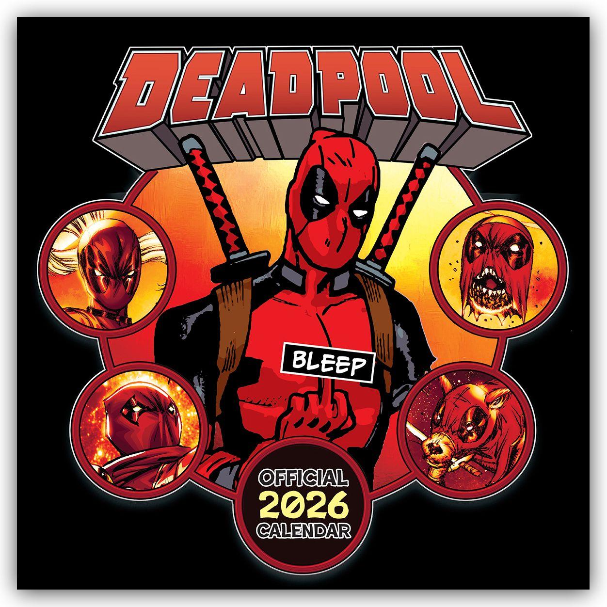 Vorderes Coverbild Deadpool - Offizieller Kalender 2026