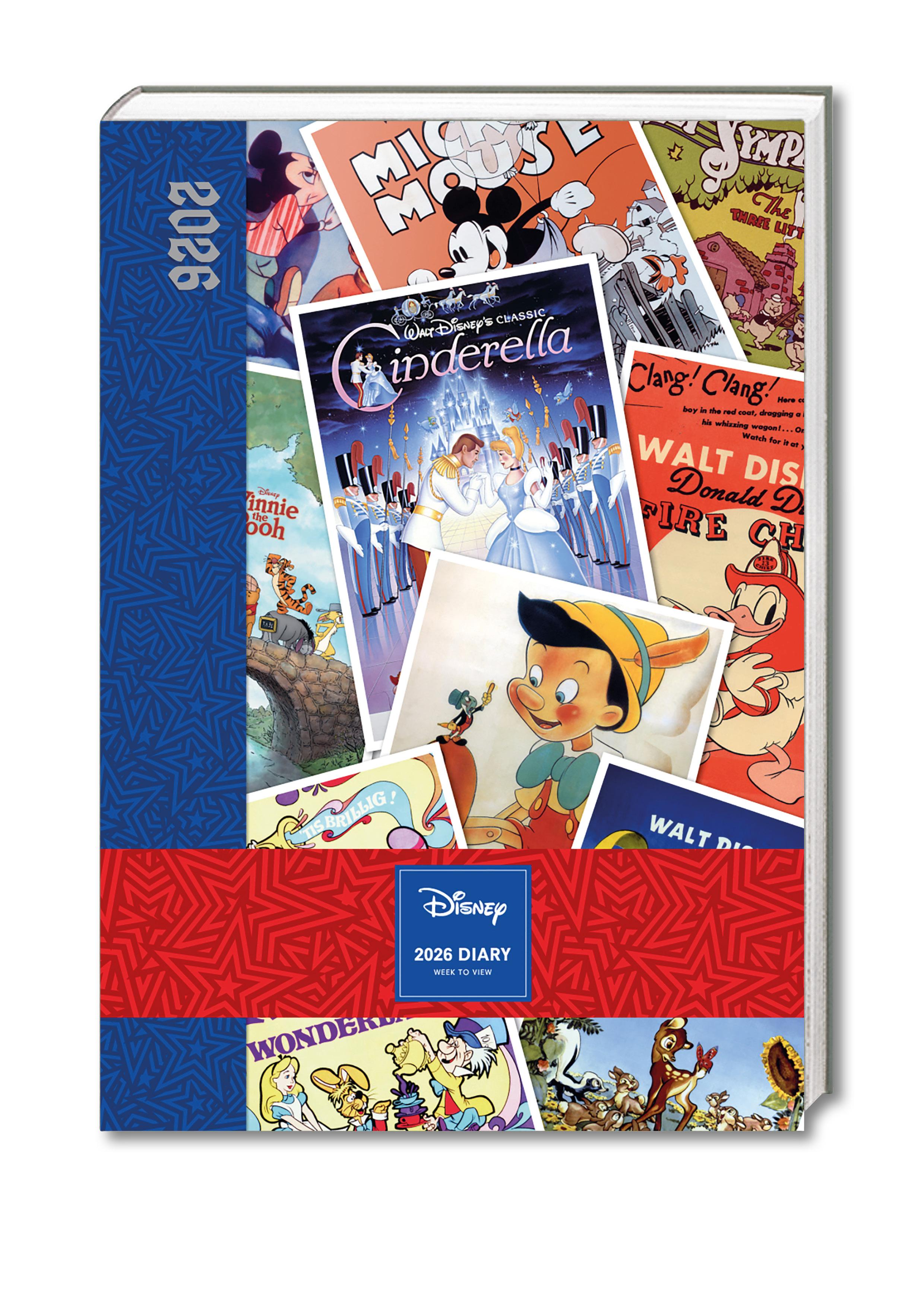 Vorderes Coverbild Disney Vintage Posters - A5-Tischkalender 2026