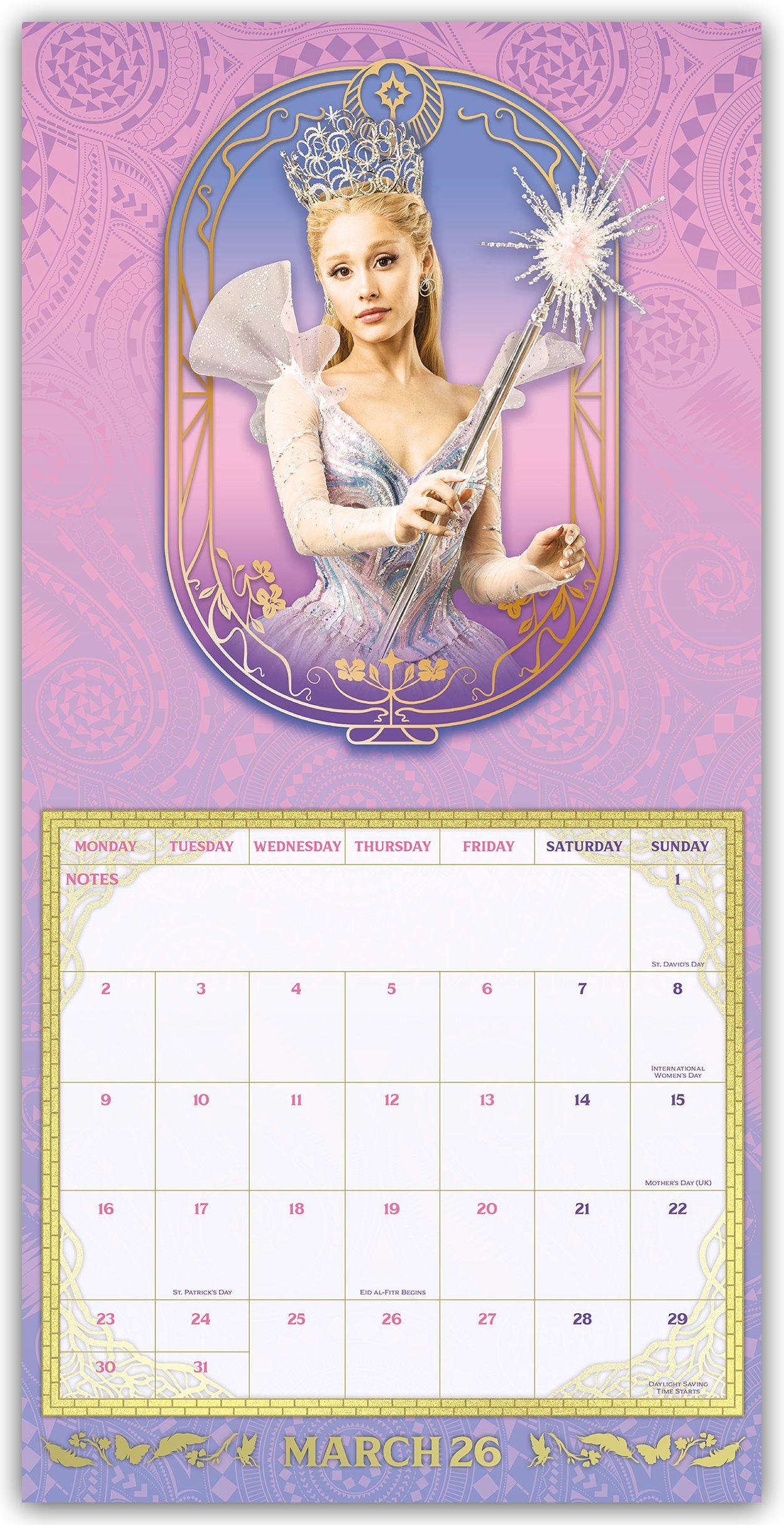 Beispielinhalt (Bild) Wicked - Die Hexen von Oz - Offizieller Kalender 2026