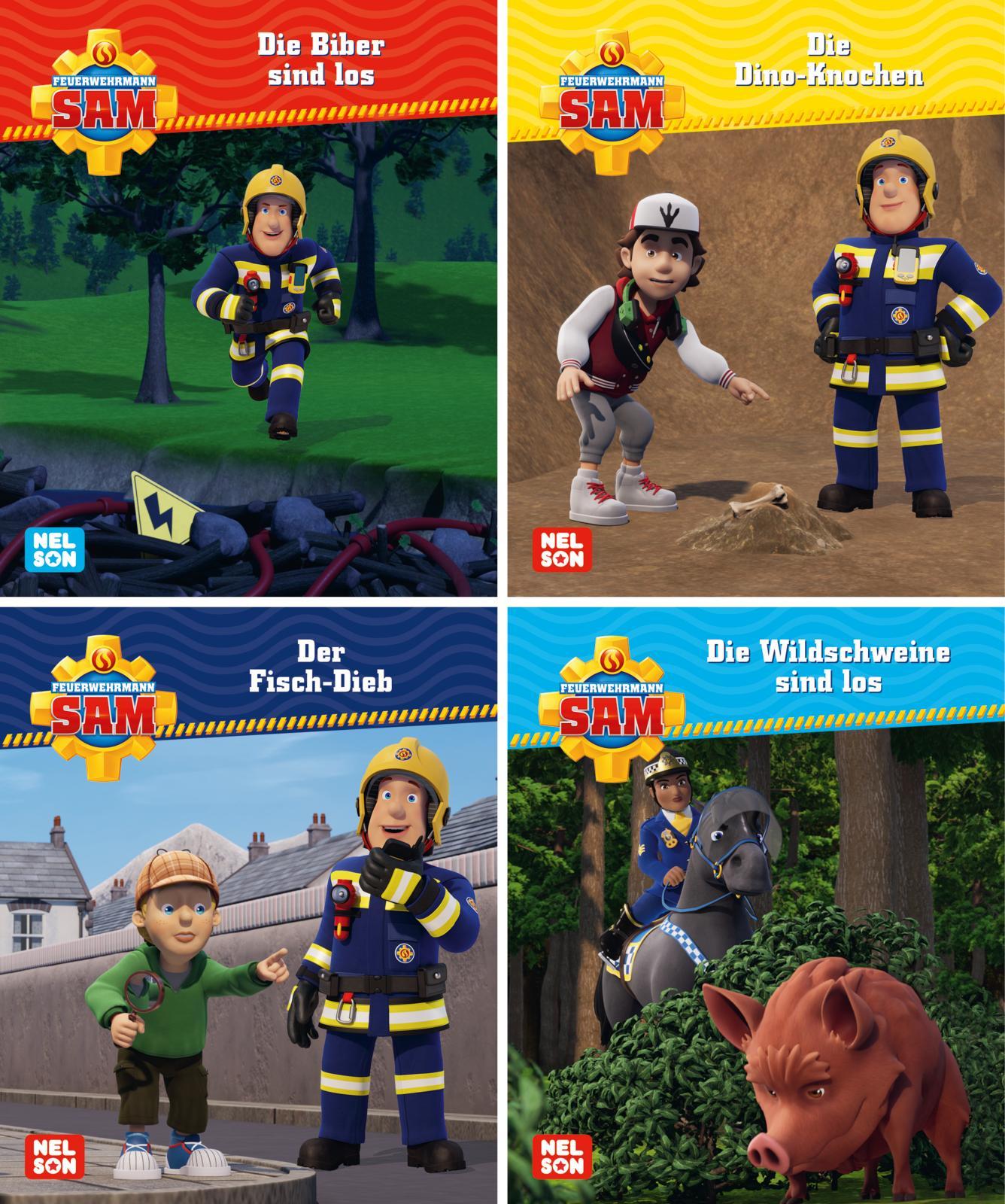 Vorderes Coverbild Nelson Mini-Bücher: 4er Feuerwehrmann Sam 25-28