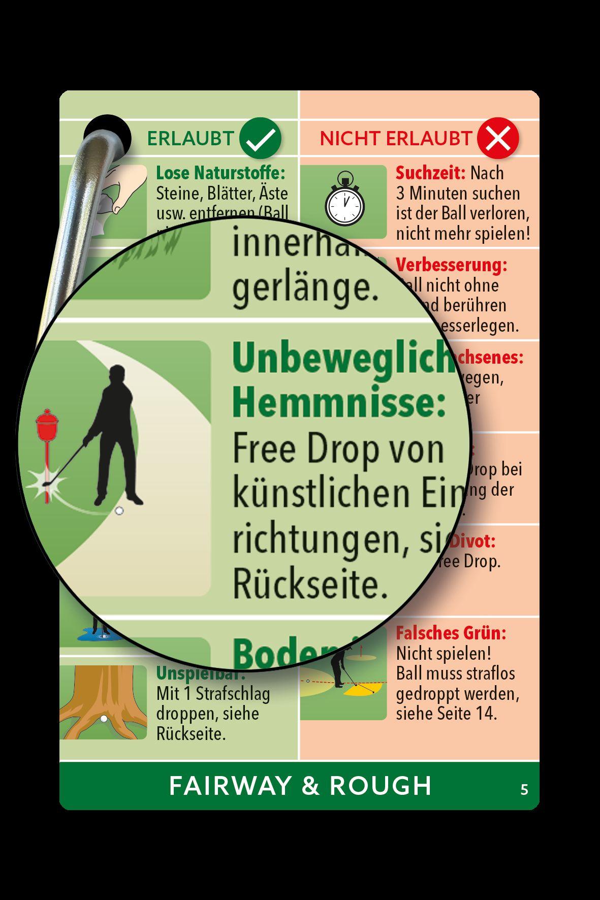 Beispielinhalt (Bild) Golfregeln EXPRESS