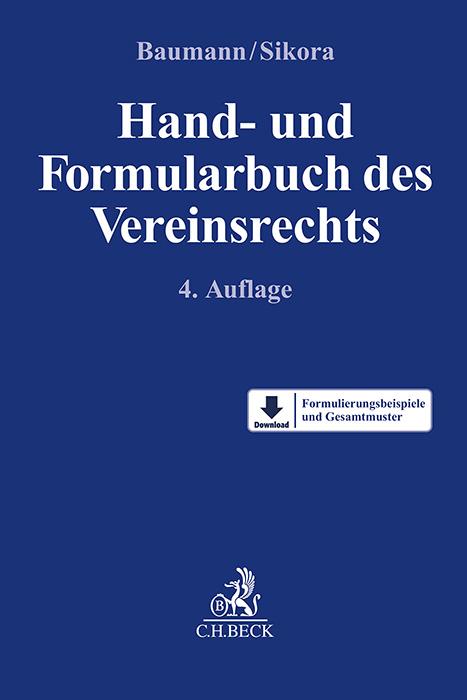 Vorderes Coverbild Hand- und Formularbuch des Vereinsrechts