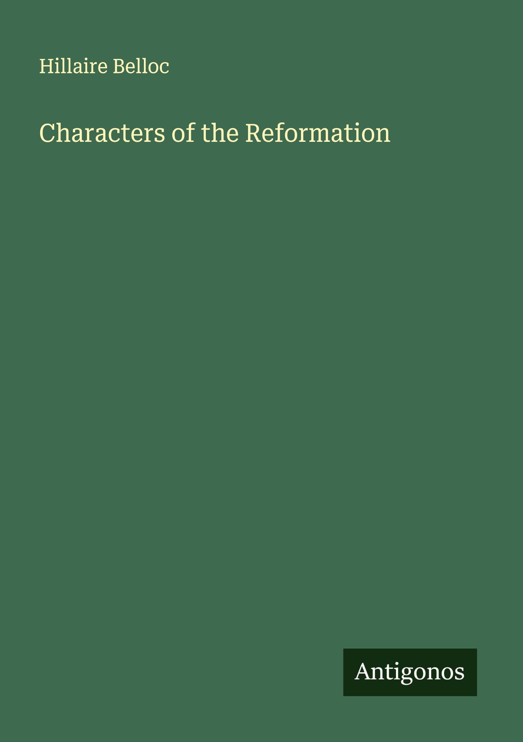 Vorderes Coverbild Characters of the Reformation