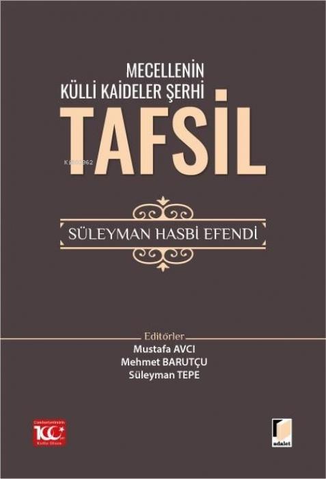 Vorderes Coverbild Mecellenin Külli Kaideler Serhi Tafsil Süleyman Hasbi Efendi
