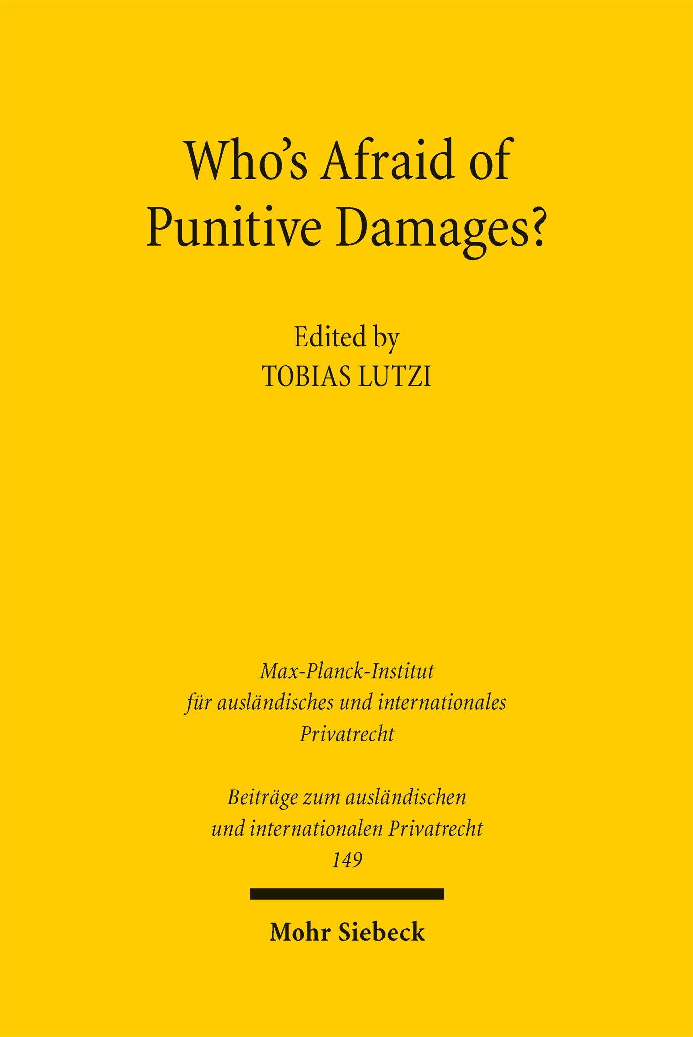 Vorderes Coverbild Who's Afraid of Punitive Damages?