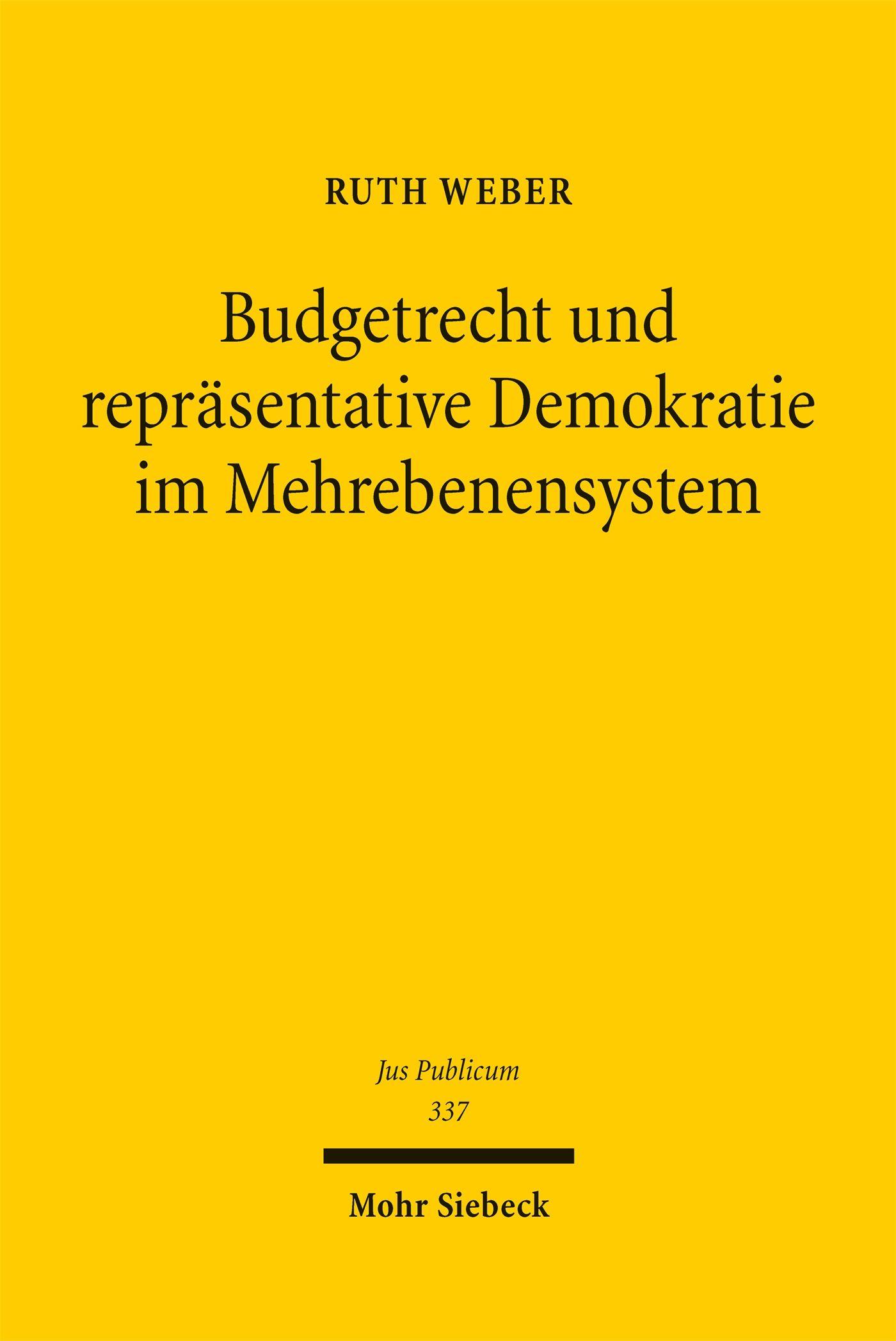 Vorderes Coverbild Budgetrecht und repräsentative Demokratie im Mehrebenensystem