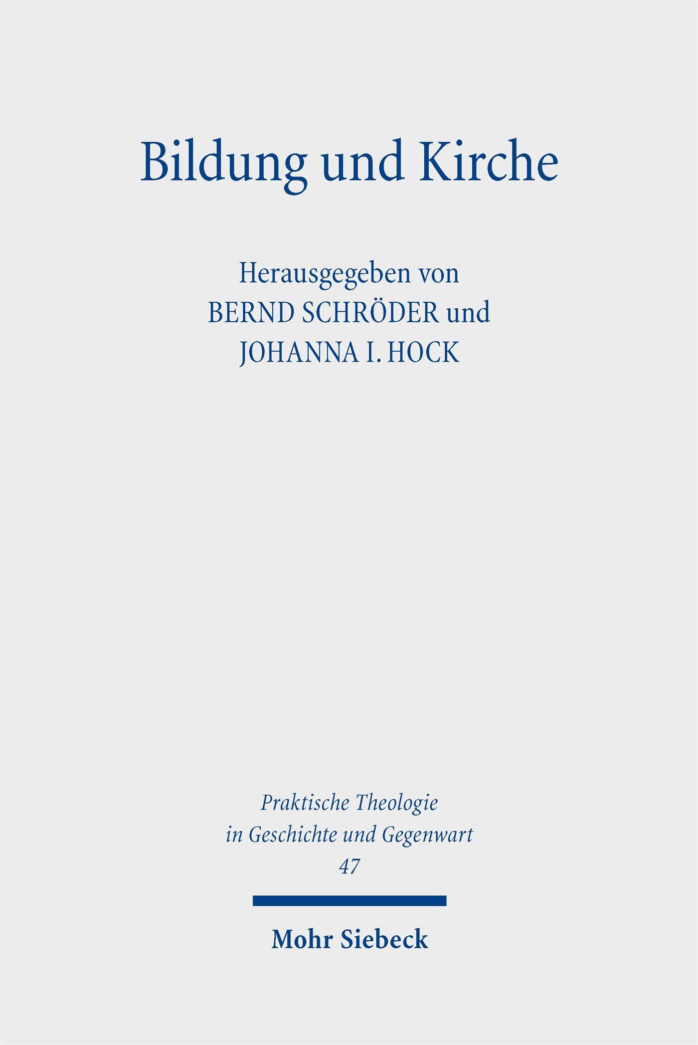 Vorderes Coverbild Bildung und Kirche