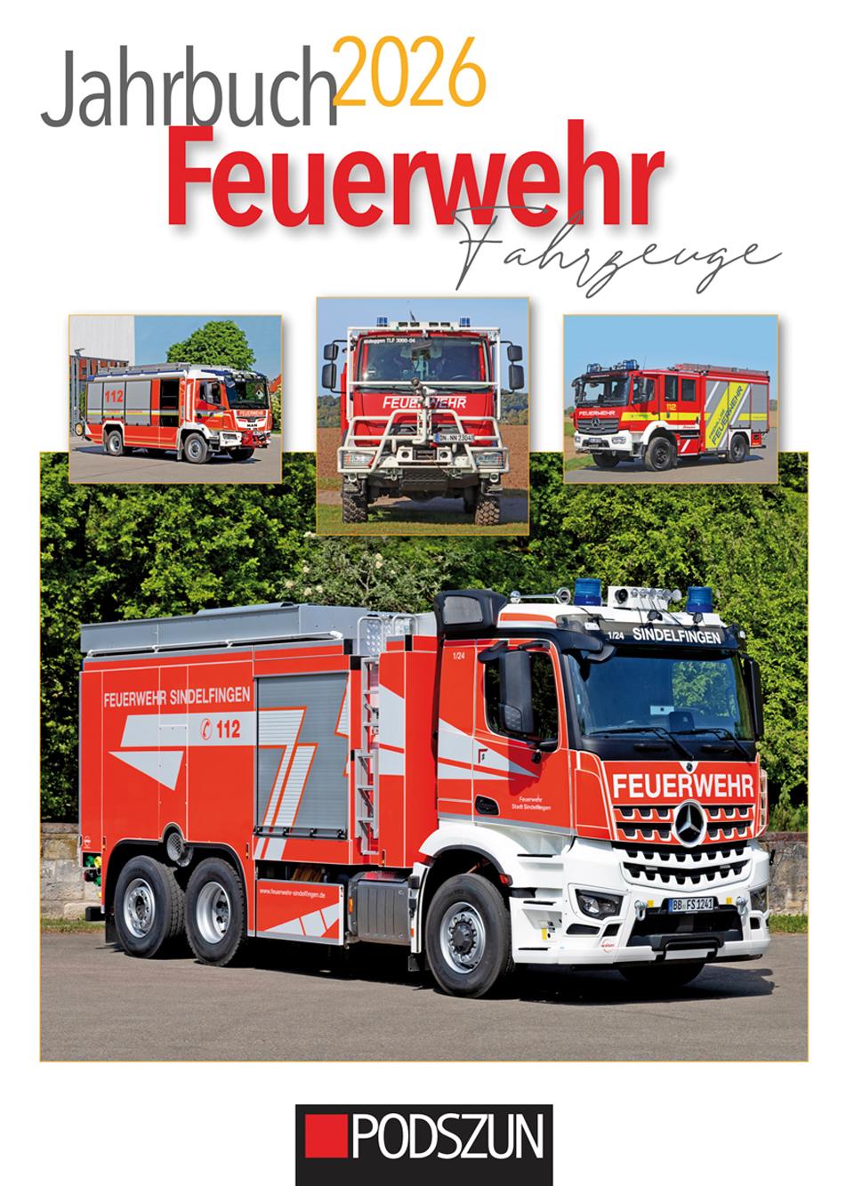 Vorderes Coverbild Jahrbuch Feuerwehrfahrzeuge 2026