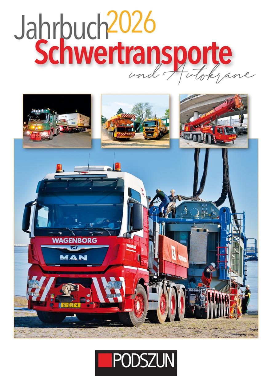 Vorderes Coverbild Jahrbuch Schwertransporte 2026