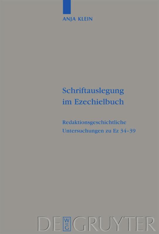 Vorderes Coverbild Schriftauslegung im Ezechielbuch