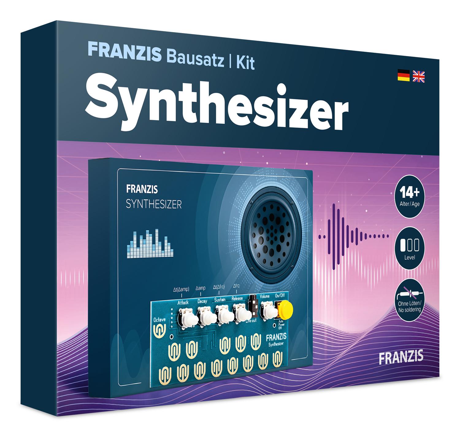 Vorderes Coverbild FRANZIS 67196 - Synthesizer. Setzen Sie Ihre musikalischen Ideen im Handumdrehen um - ganz ohne Lötkolben und technisches Vorwissen!