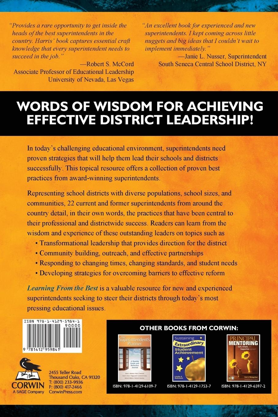 Rückseitencover Learning From the Best