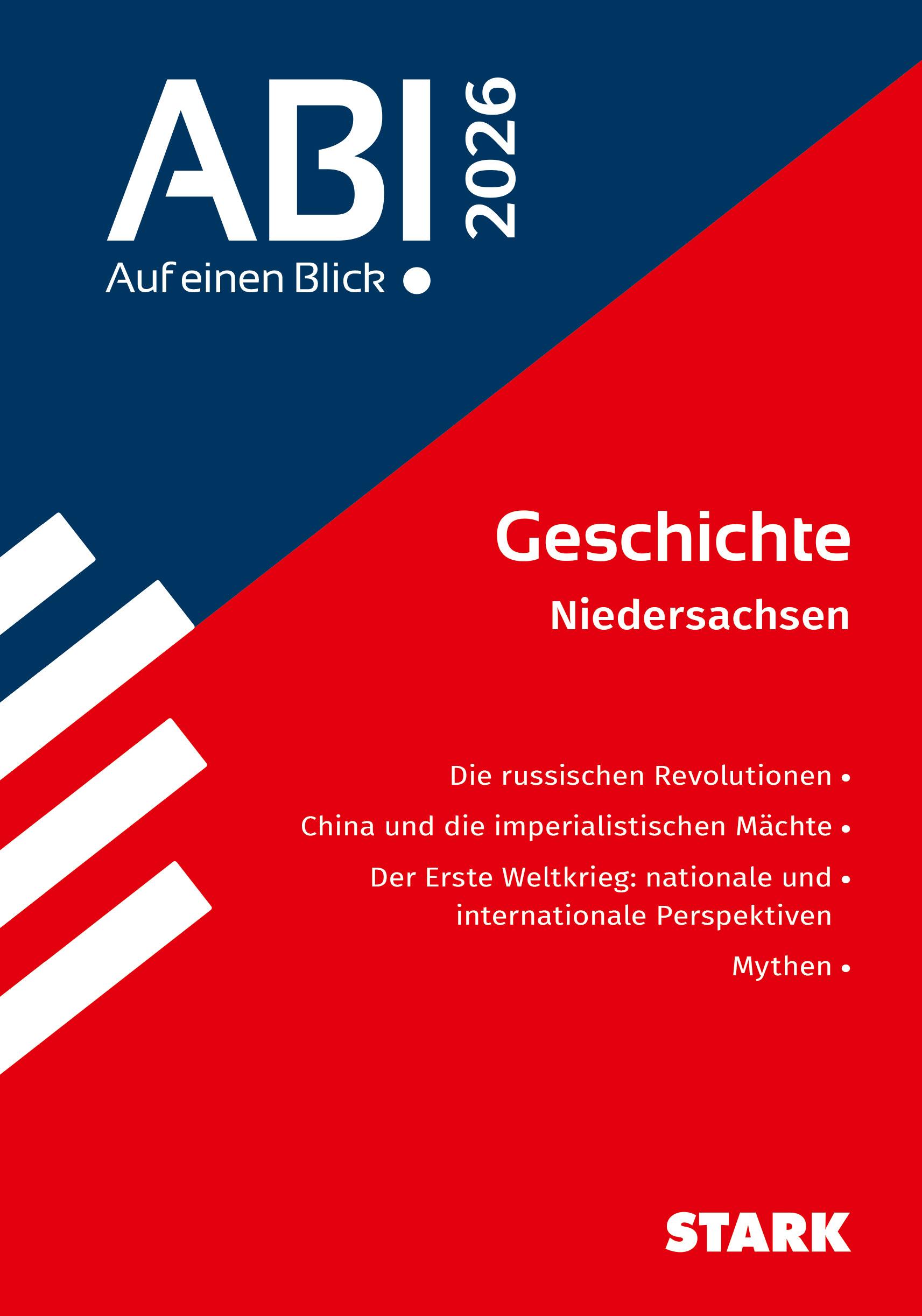 Vorderes Coverbild STARK Geschichte - Abi - Auf einen Blick! 2026 Niedersachsen
