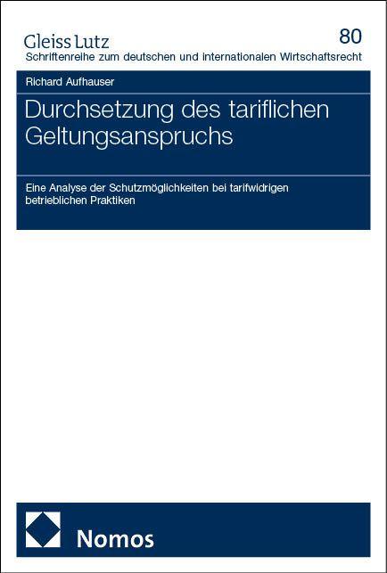 Vorderes Coverbild Durchsetzung des tariflichen Geltungsanspruchs