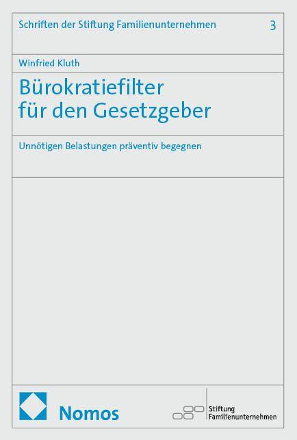 Vorderes Coverbild Bürokratiefilter für den Gesetzgeber