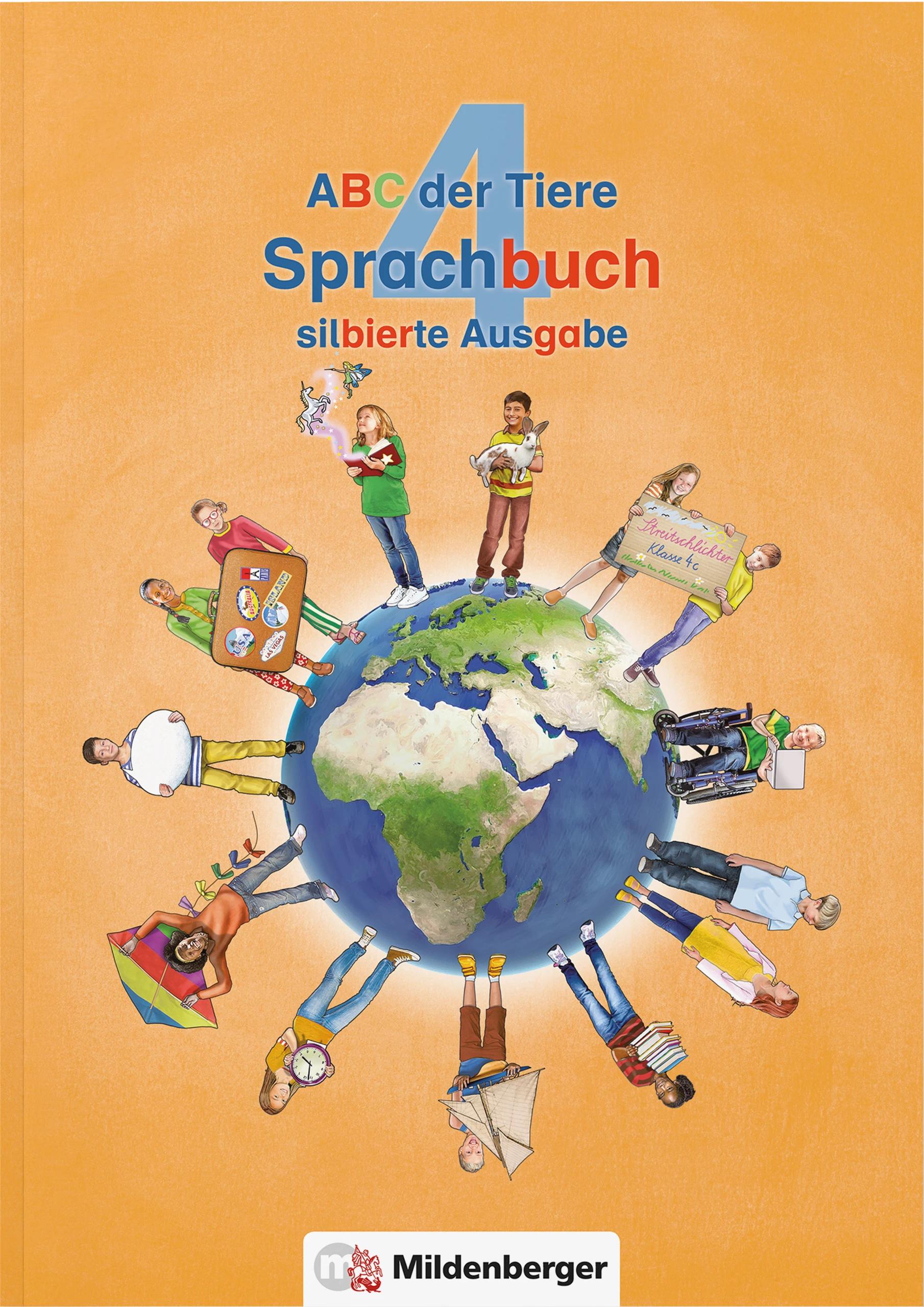 Vorderes Coverbild ABC der Tiere 4 - Sprachbuch, silbierte Ausgabe