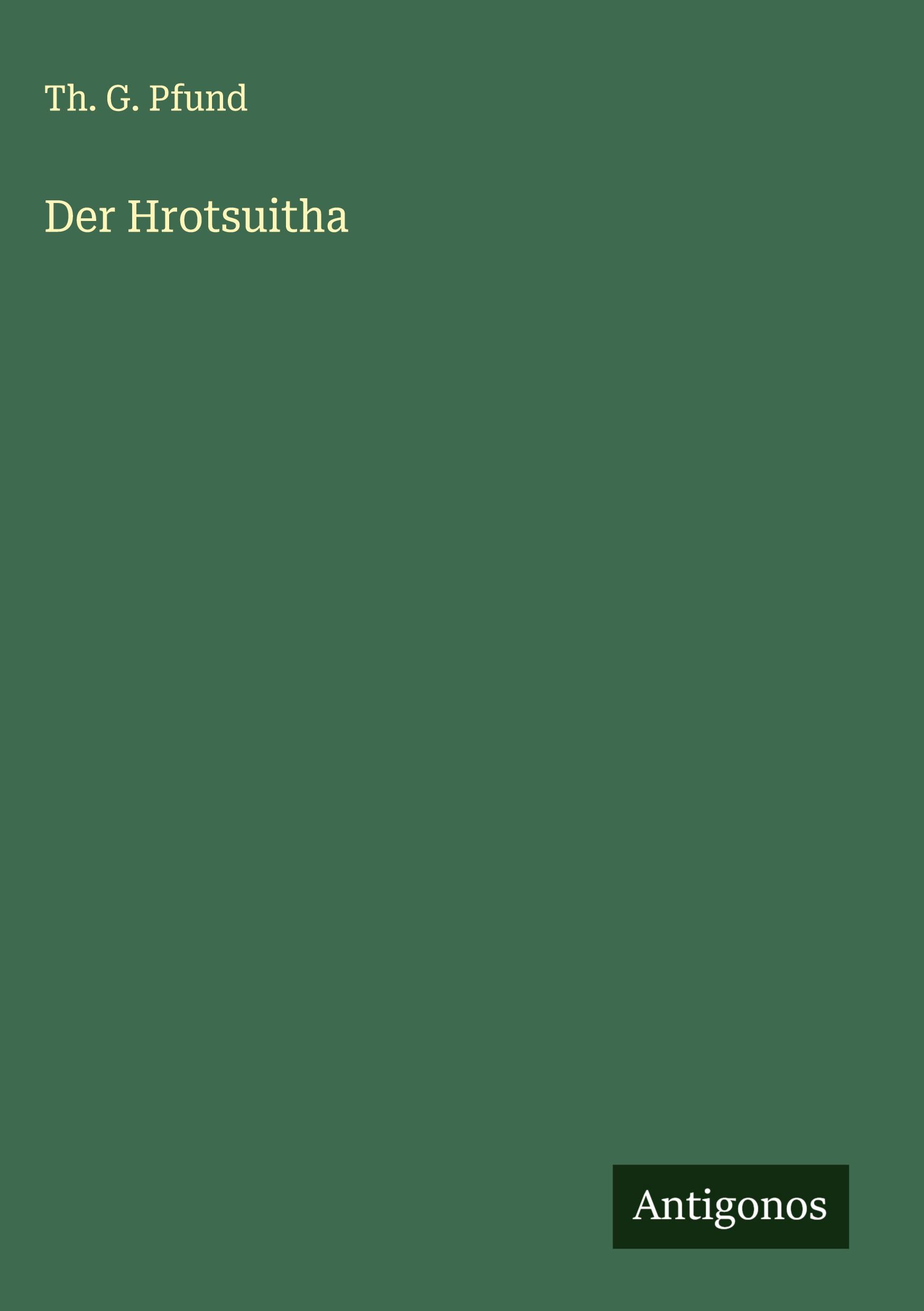 Vorderes Coverbild Der Hrotsuitha