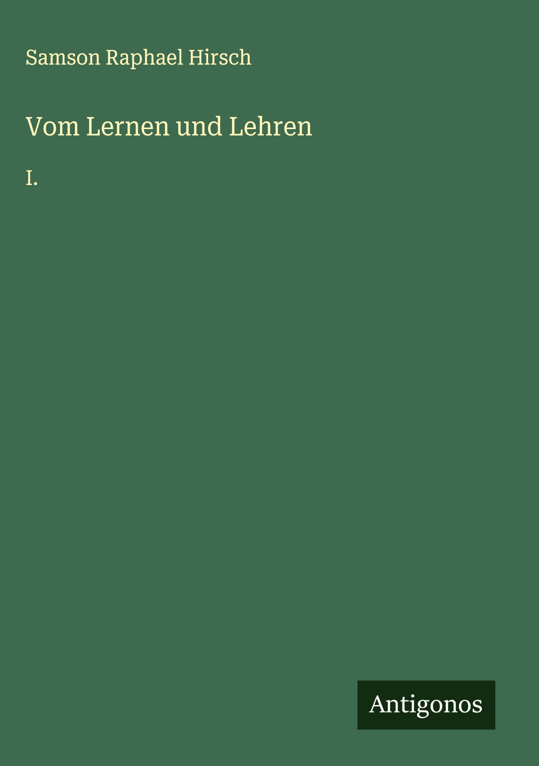 Vorderes Coverbild Vom Lernen und Lehren