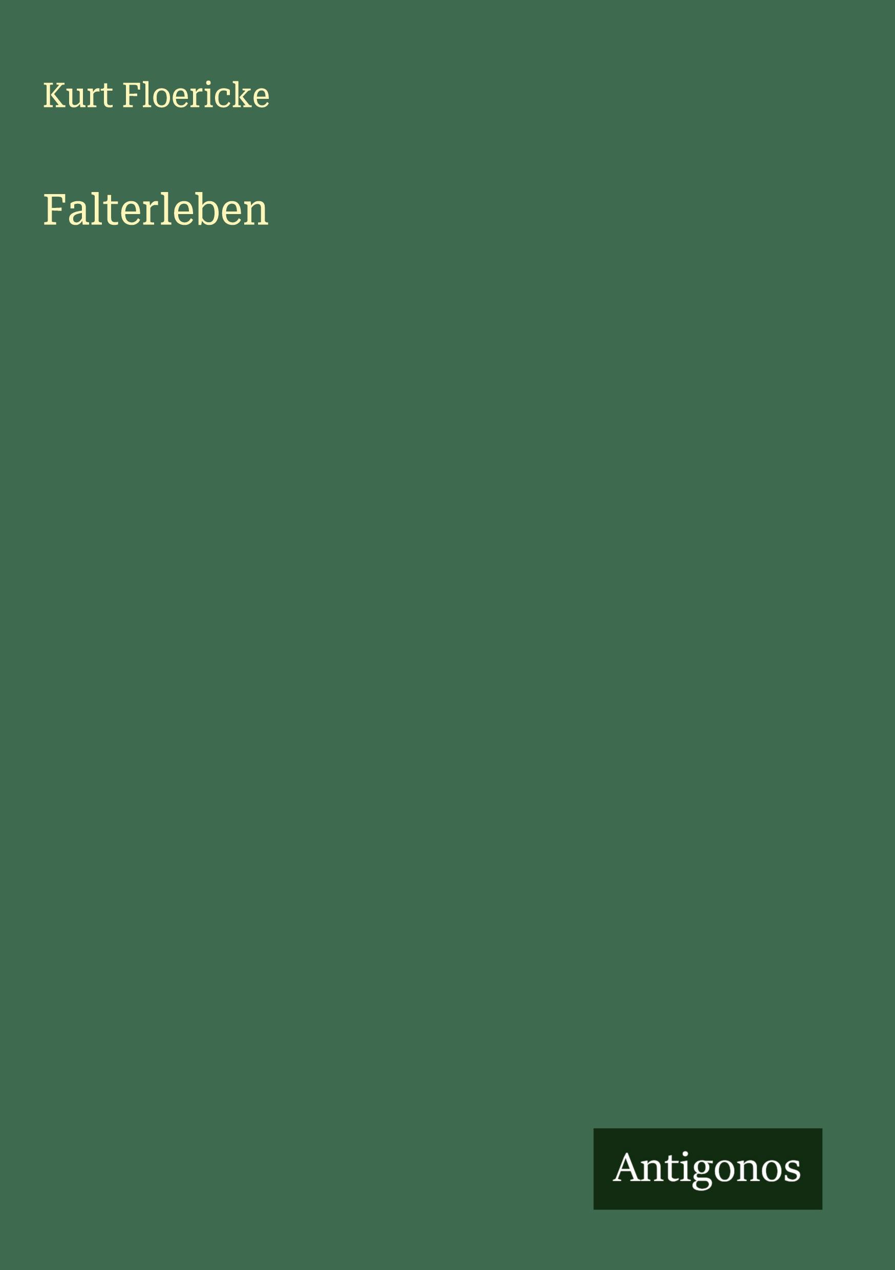 Vorderes Coverbild Falterleben