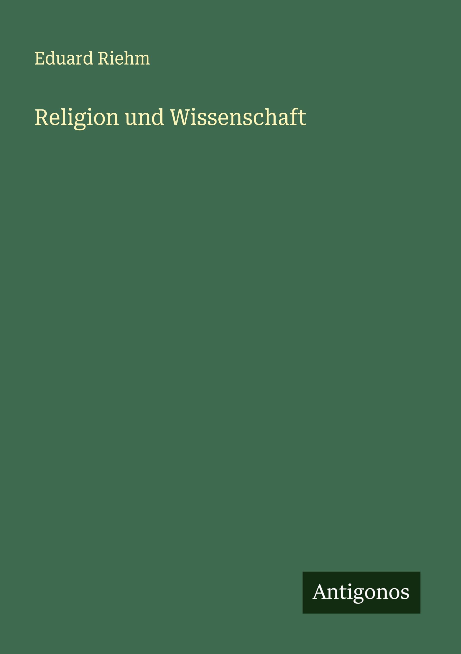 Vorderes Coverbild Religion und Wissenschaft