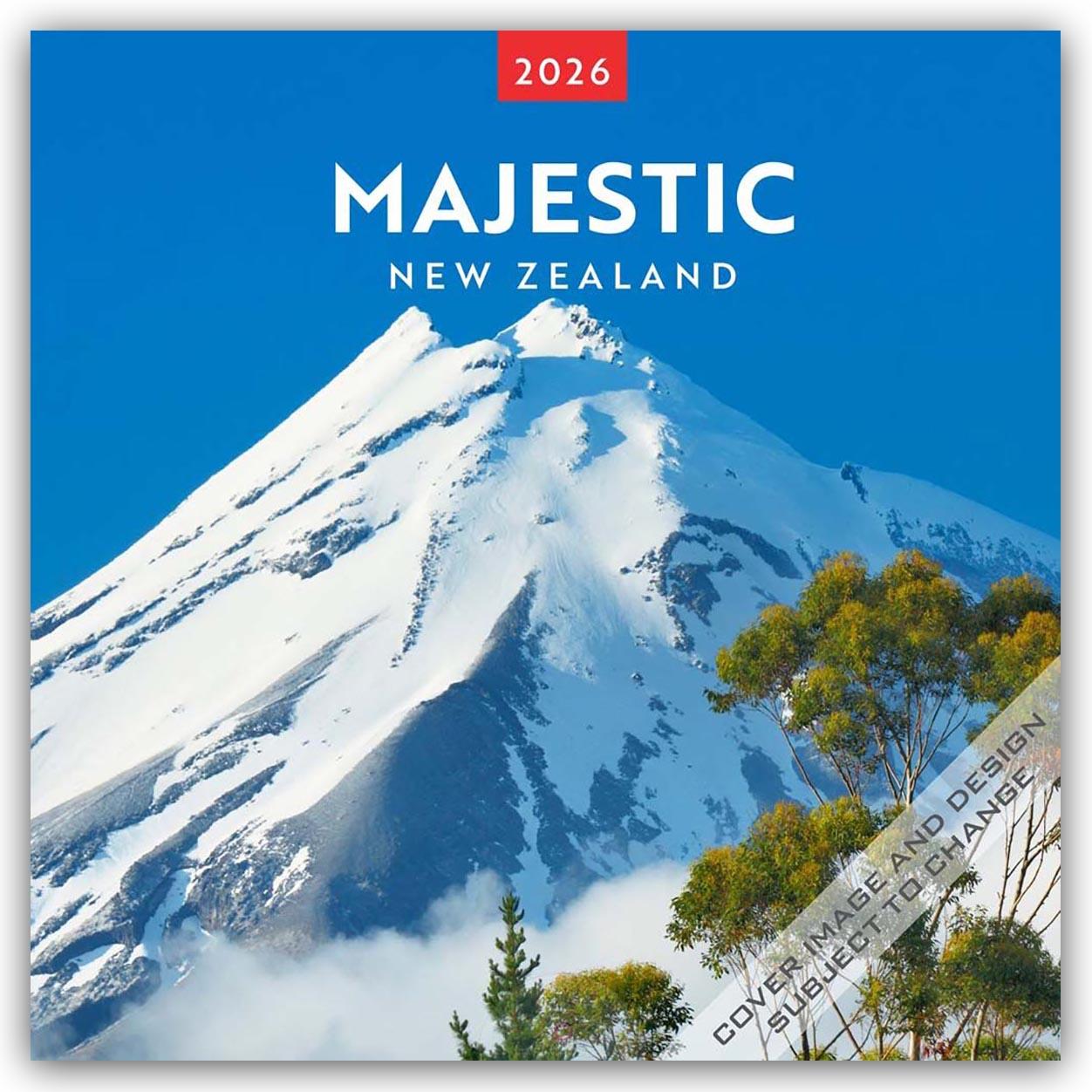 Vorderes Coverbild Majestic New Zealand - Neuseeland 2026 - Wandkalender