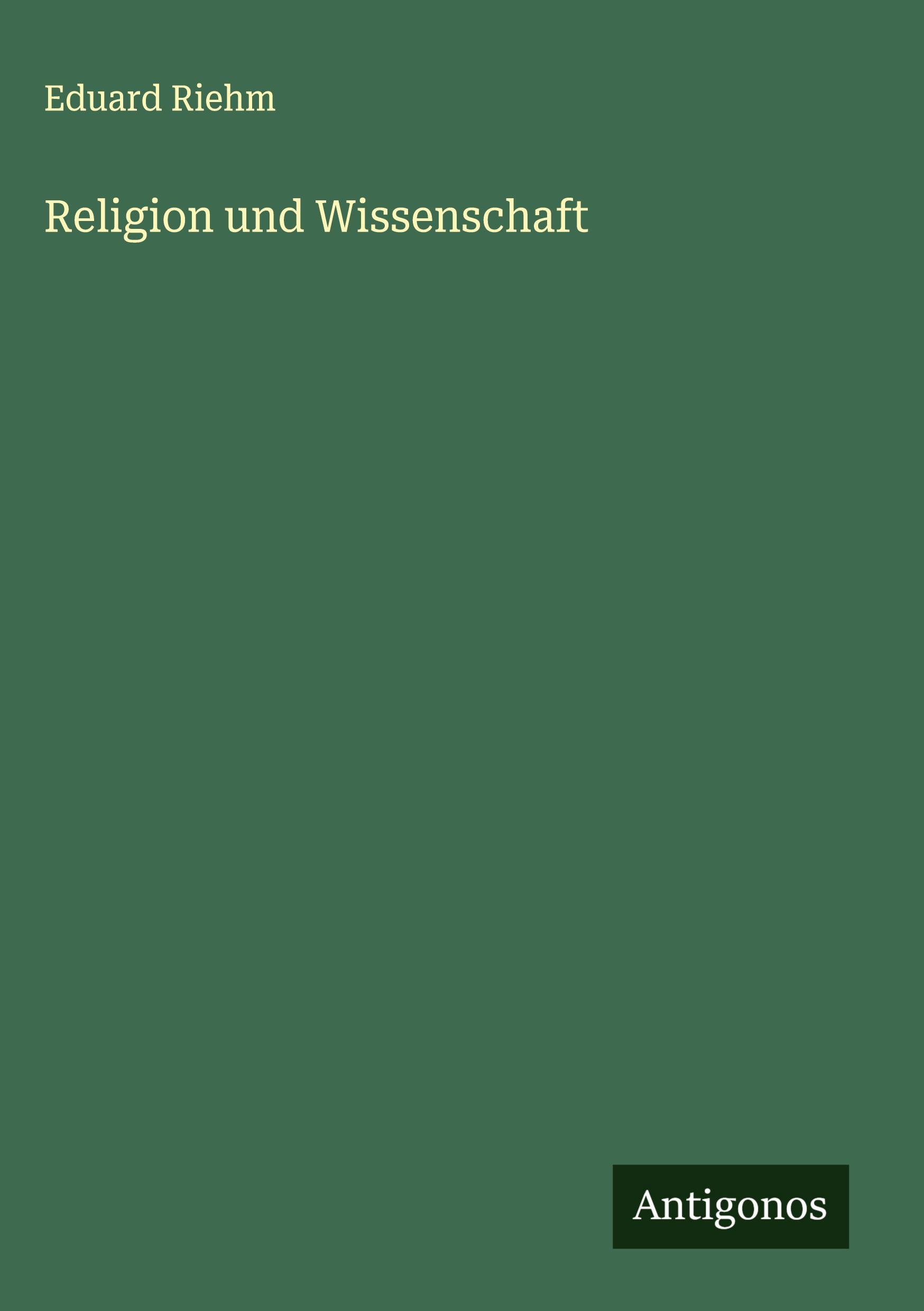 Vorderes Coverbild Religion und Wissenschaft