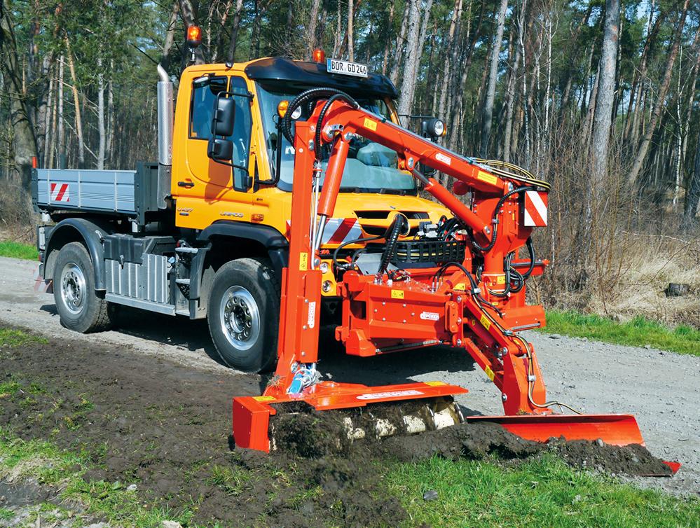 Beispielinhalt (Bild) Unimog bei der Arbeit verständlich erklärt