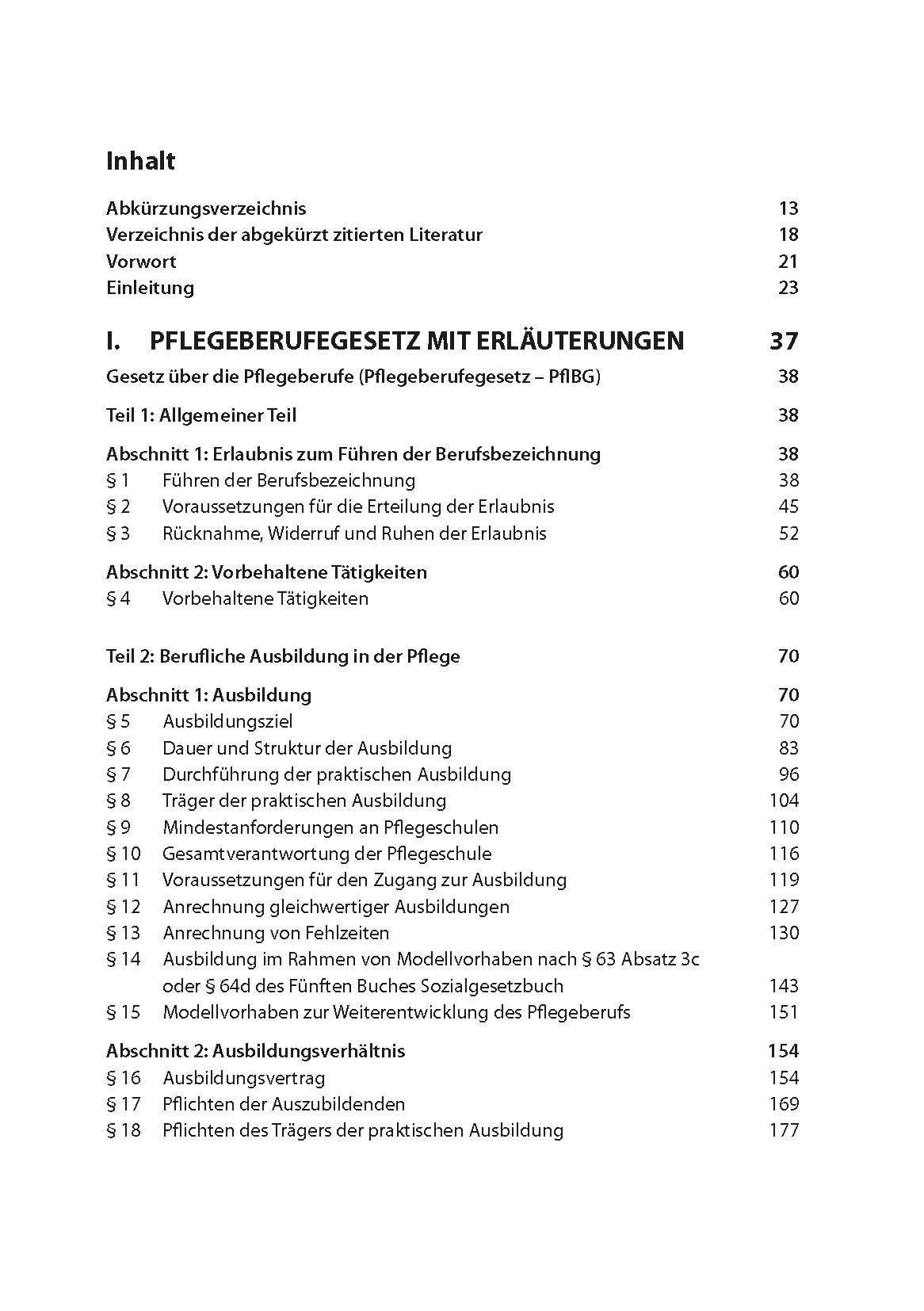 Beispielinhalt (Bild) Pflegeberufegesetz und Ausbildungs- und Prüfungsverordnung