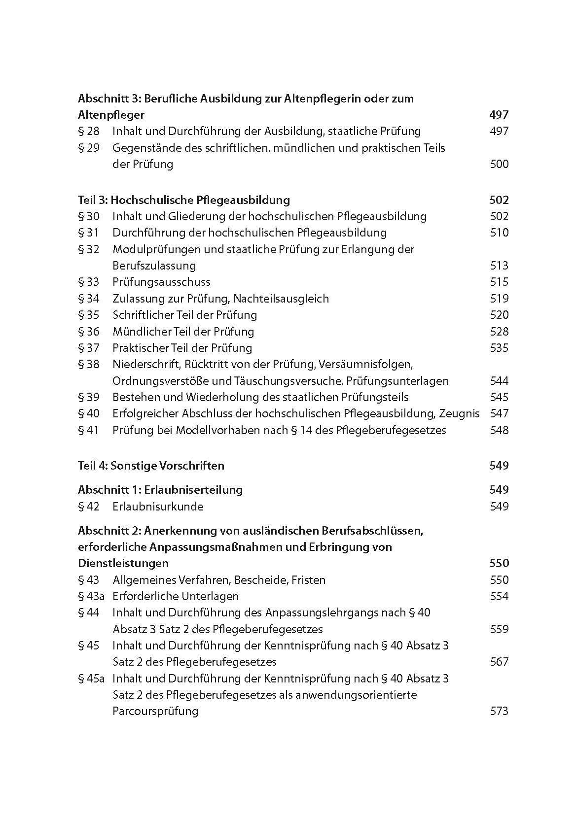 Beispielinhalt (Bild) Pflegeberufegesetz und Ausbildungs- und Prüfungsverordnung