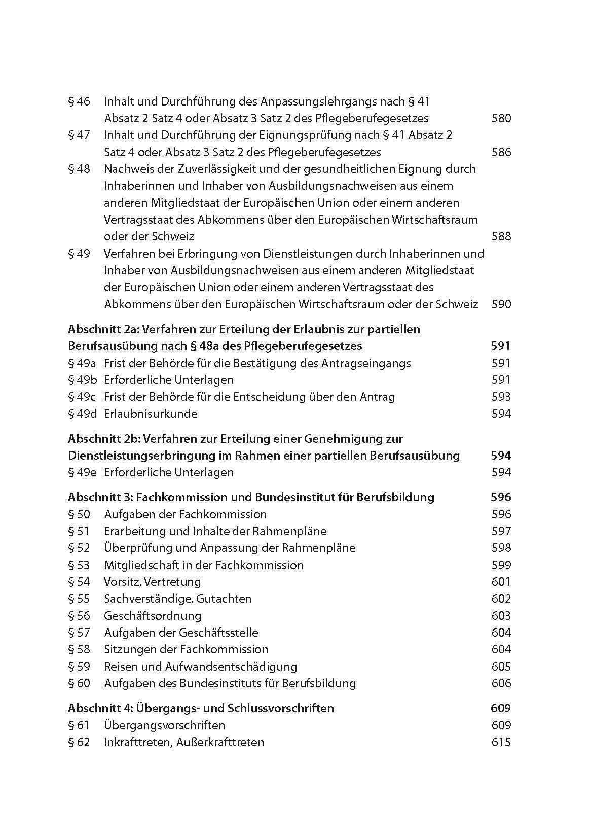 Beispielinhalt (Bild) Pflegeberufegesetz und Ausbildungs- und Prüfungsverordnung