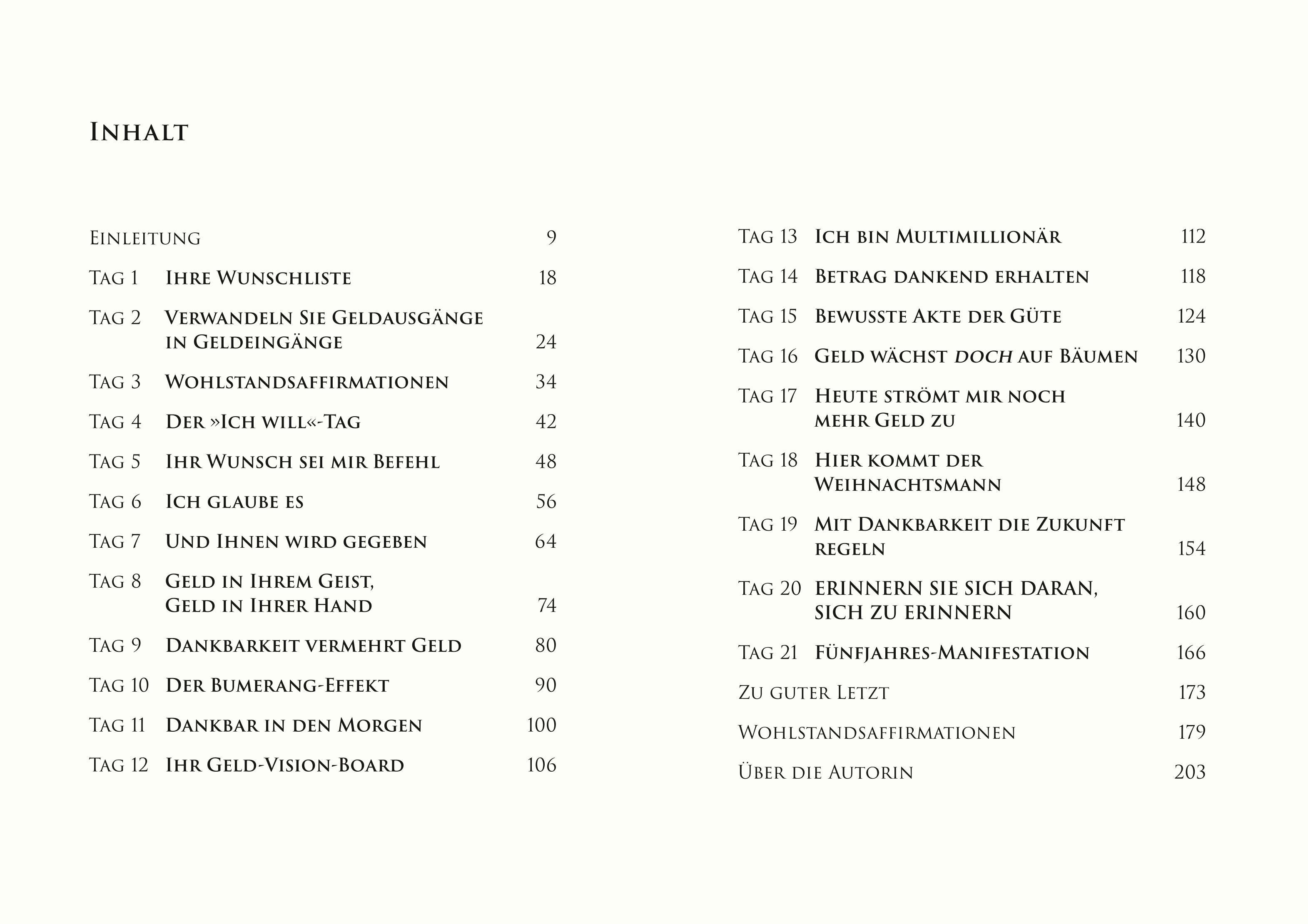 Beispielinhalt (Bild) Countdown zum Reichtum