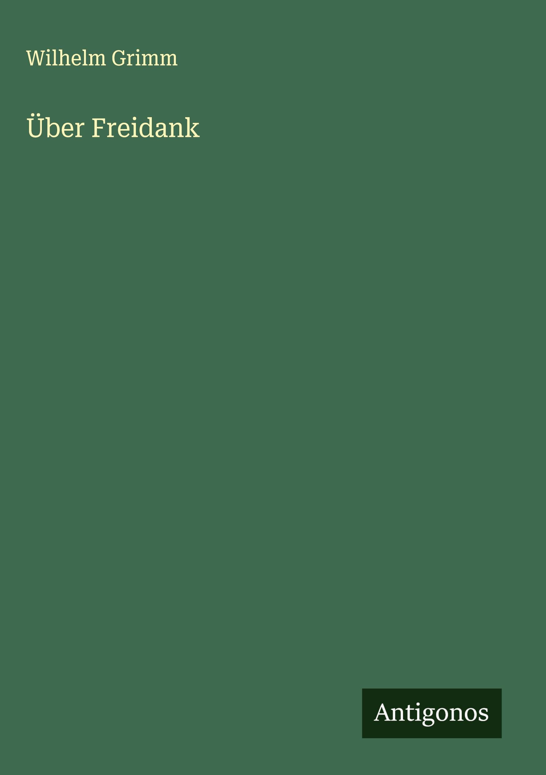 Vorderes Coverbild Über Freidank
