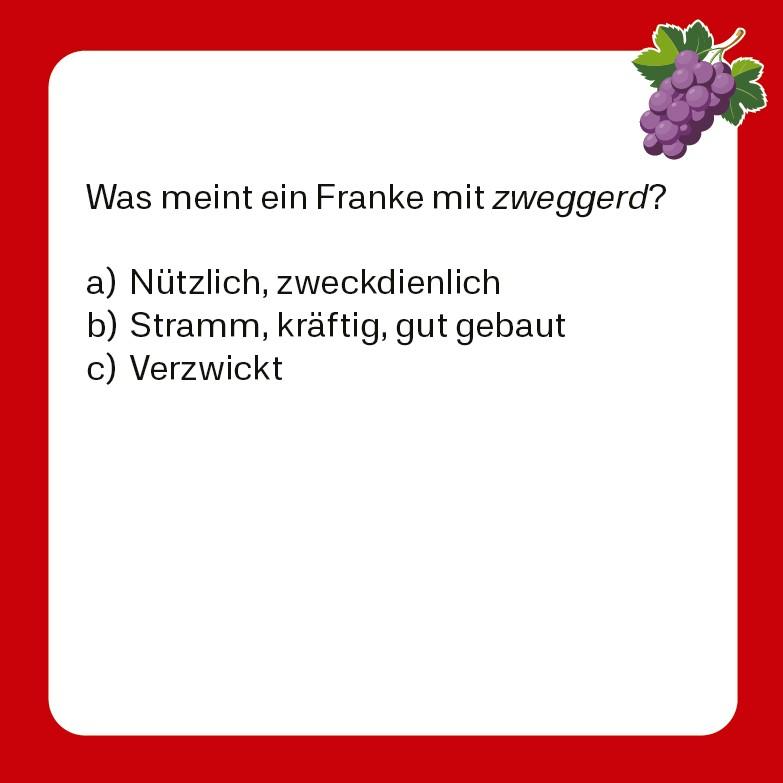 Beispielinhalt (Bild) Allmächd - Fränkisches Dialekt-Quiz (Neuauflage)