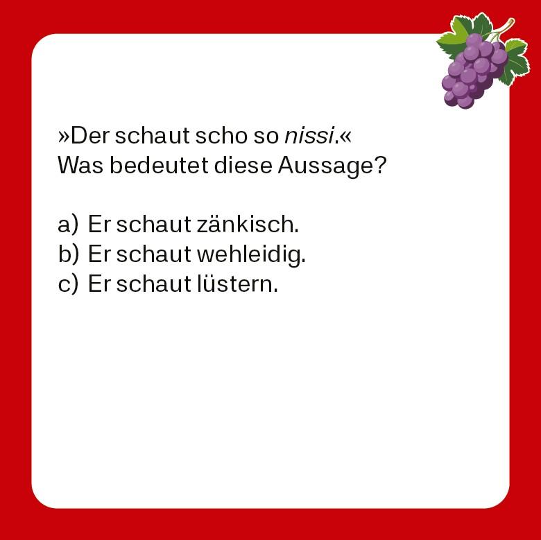 Beispielinhalt (Bild) Allmächd - Fränkisches Dialekt-Quiz (Neuauflage)