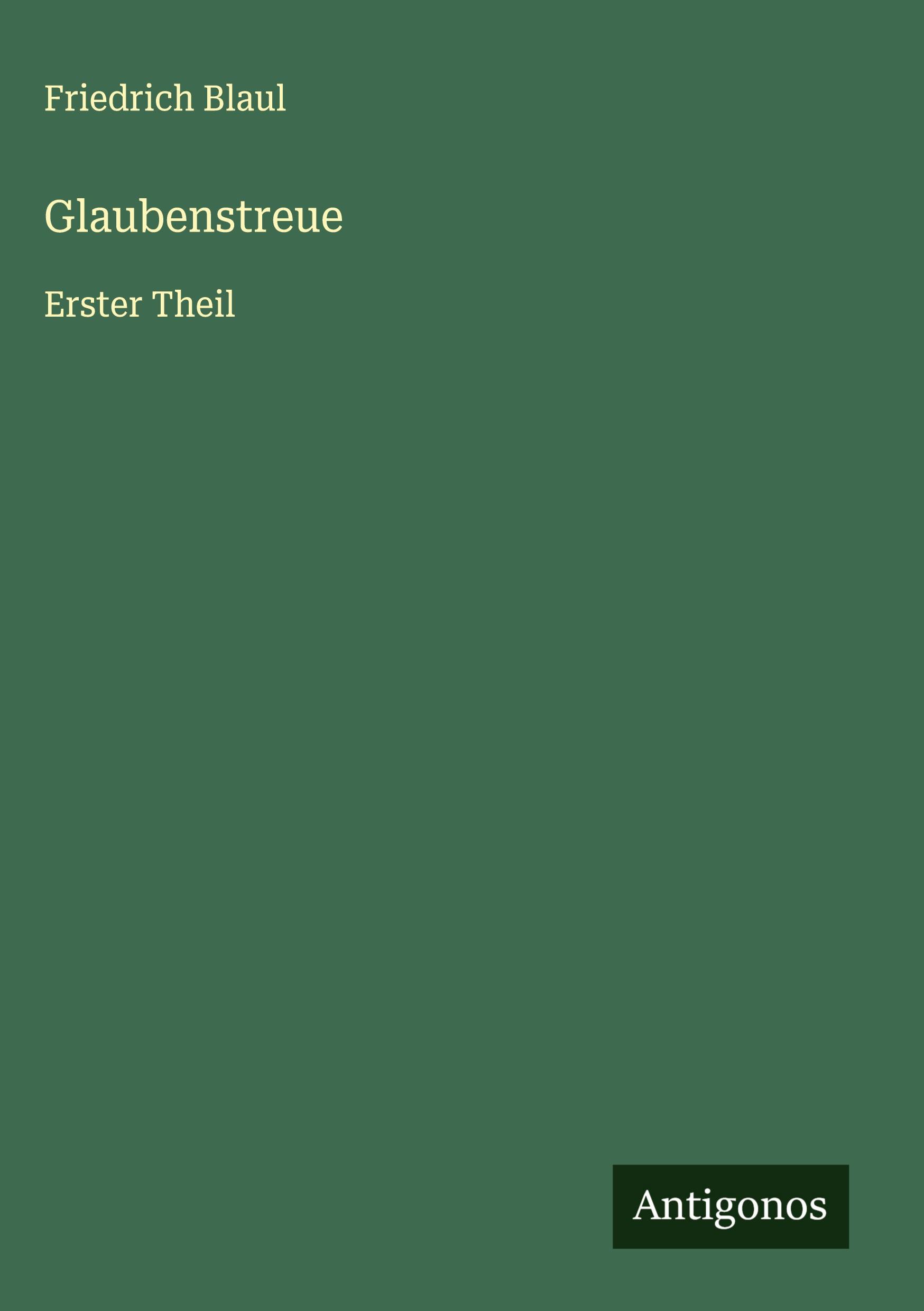 Vorderes Coverbild Glaubenstreue