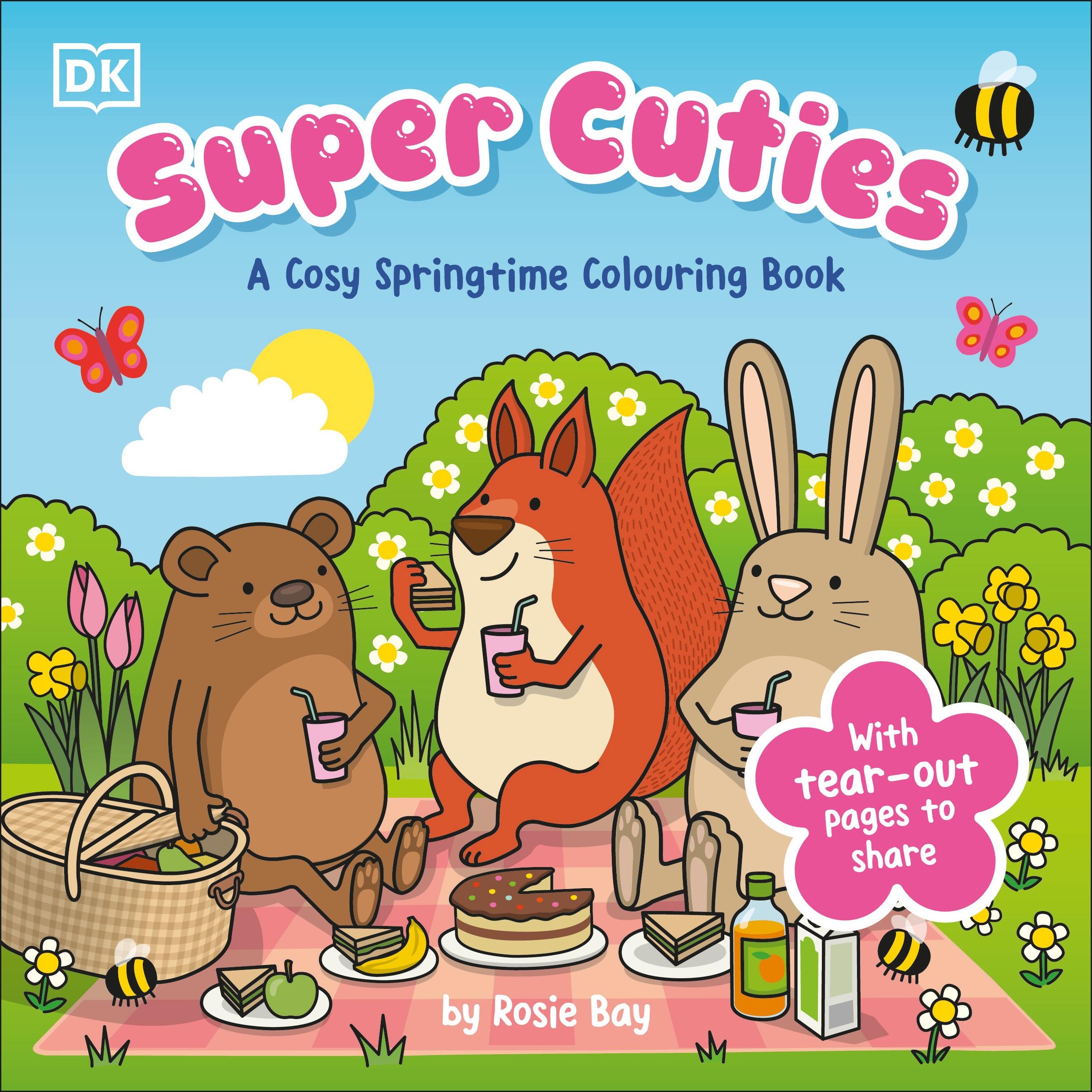 Vorderes Coverbild Super Cuties A Cosy Springtime Colouring Book