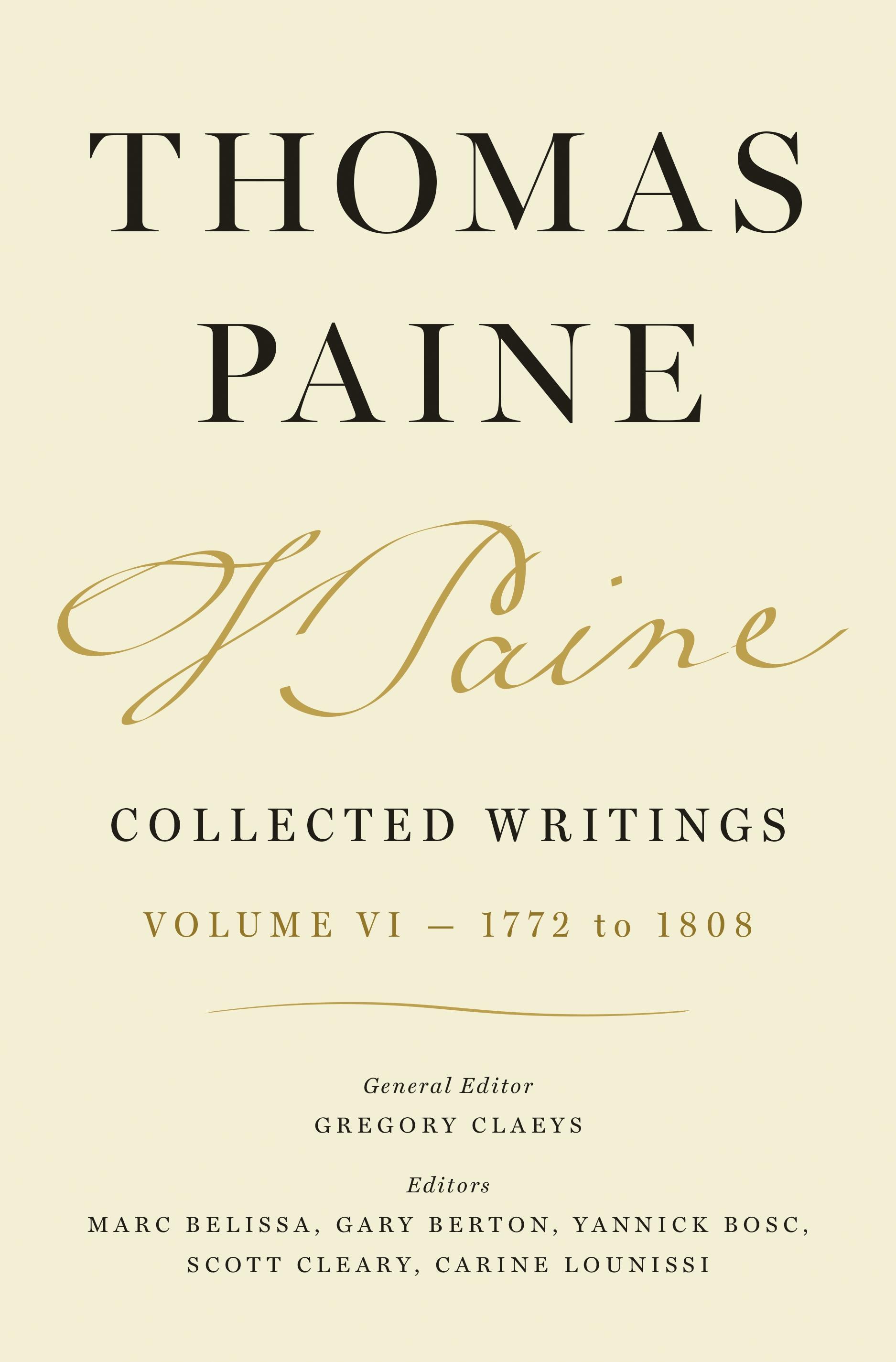 Vorderes Coverbild Thomas Paine Collected Writings, Volume 6