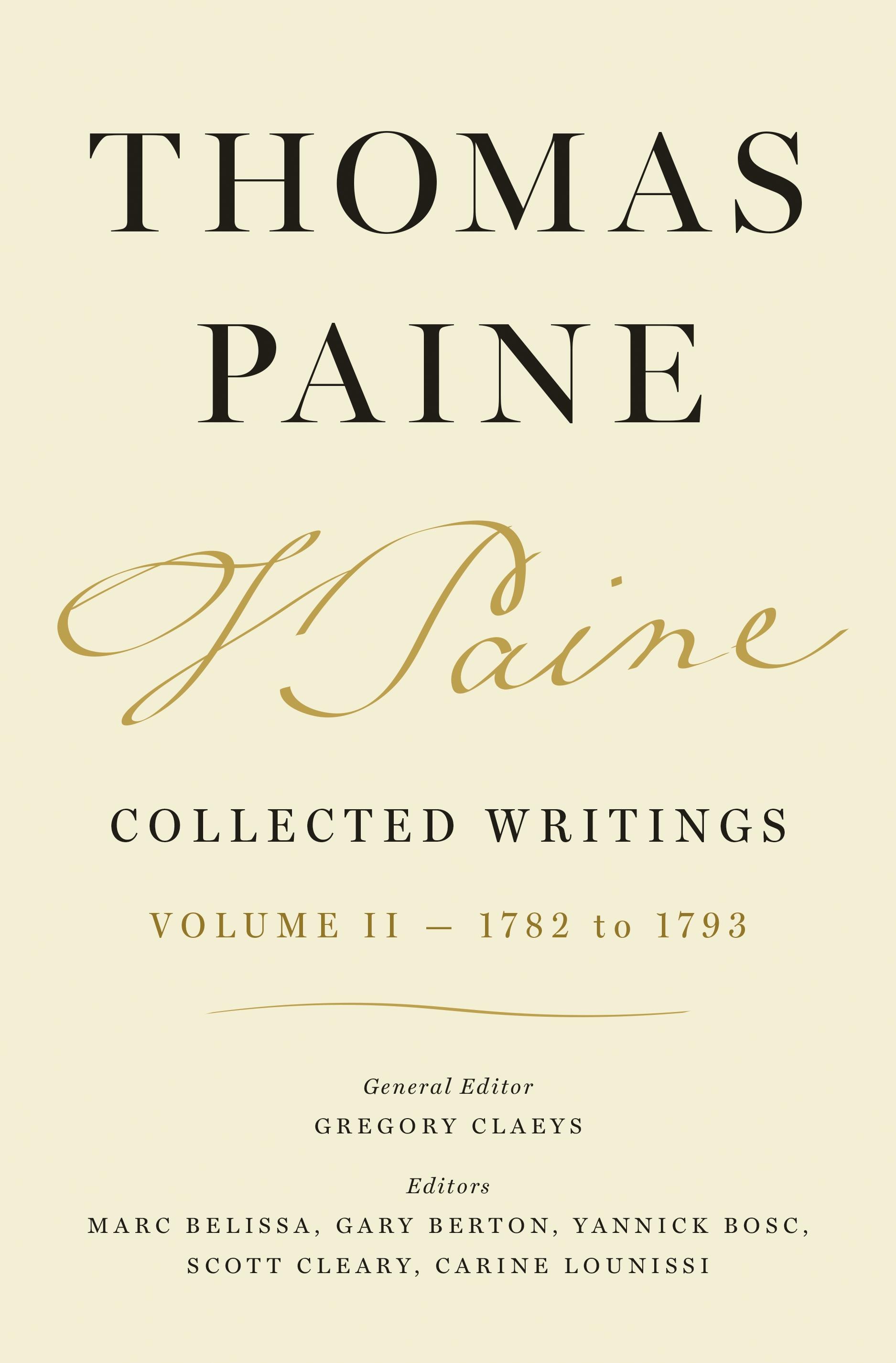 Vorderes Coverbild Thomas Paine Collected Writings, Volume 2