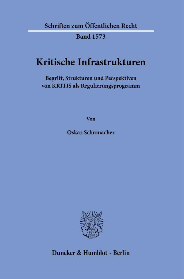 Vorderes Coverbild Kritische Infrastrukturen