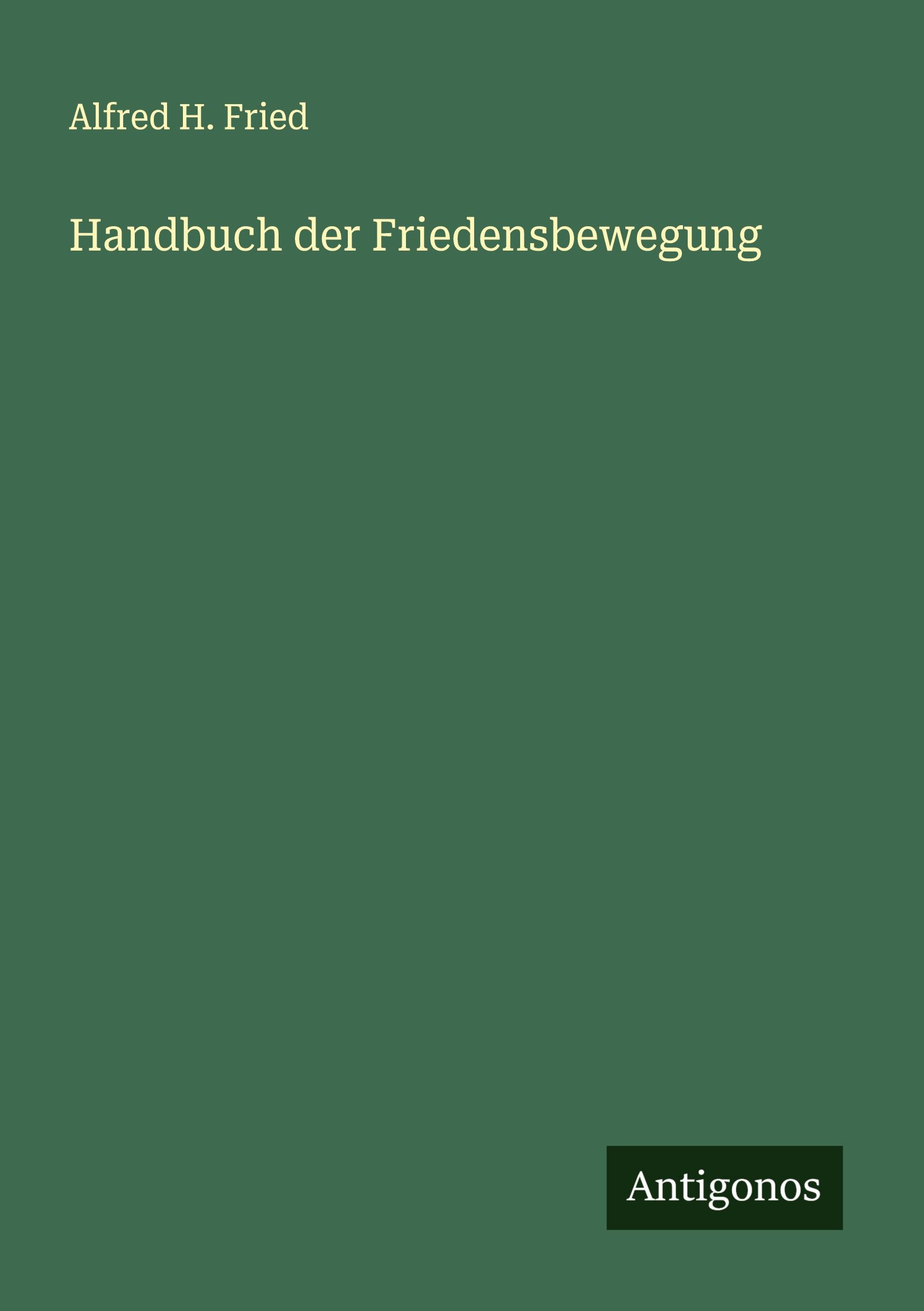 Vorderes Coverbild Handbuch der Friedensbewegung