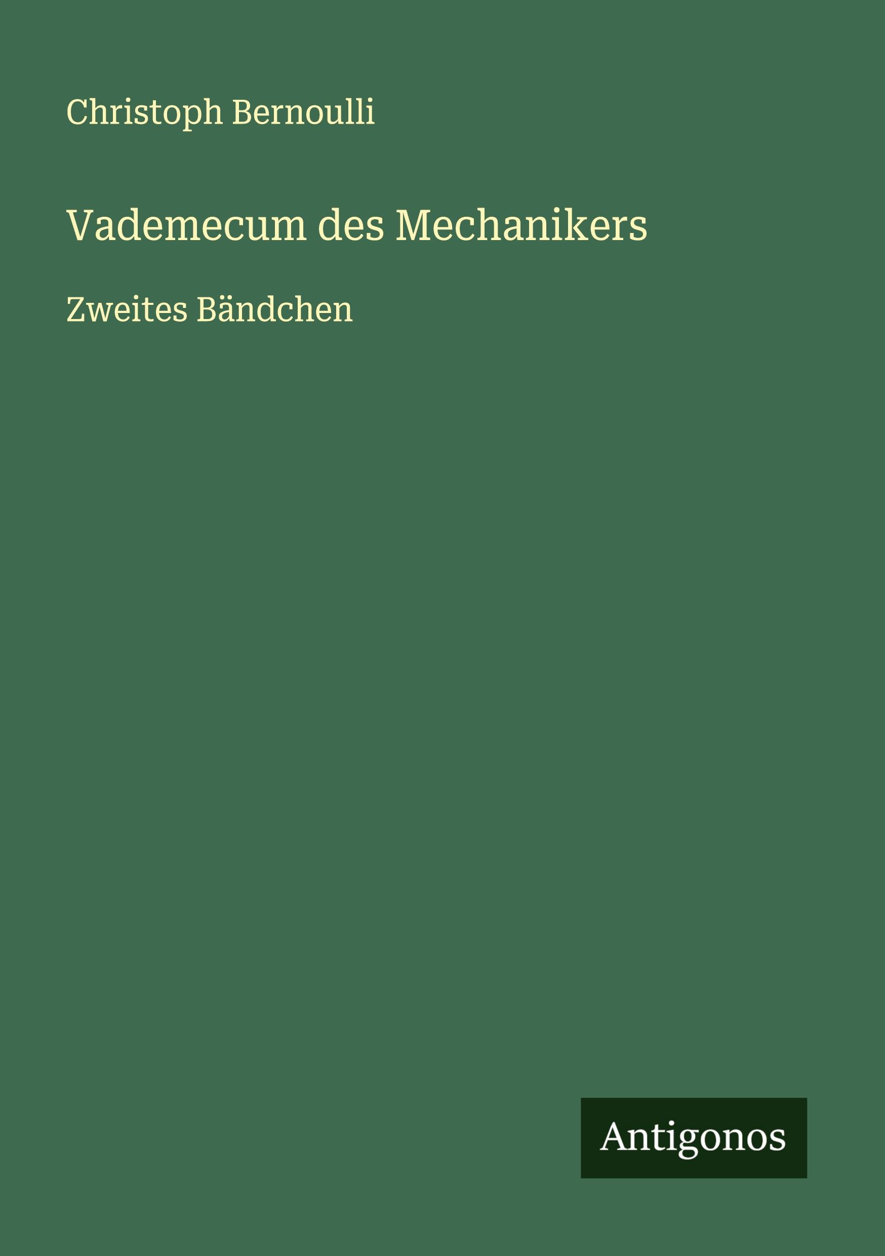 Vorderes Coverbild Vademecum des Mechanikers